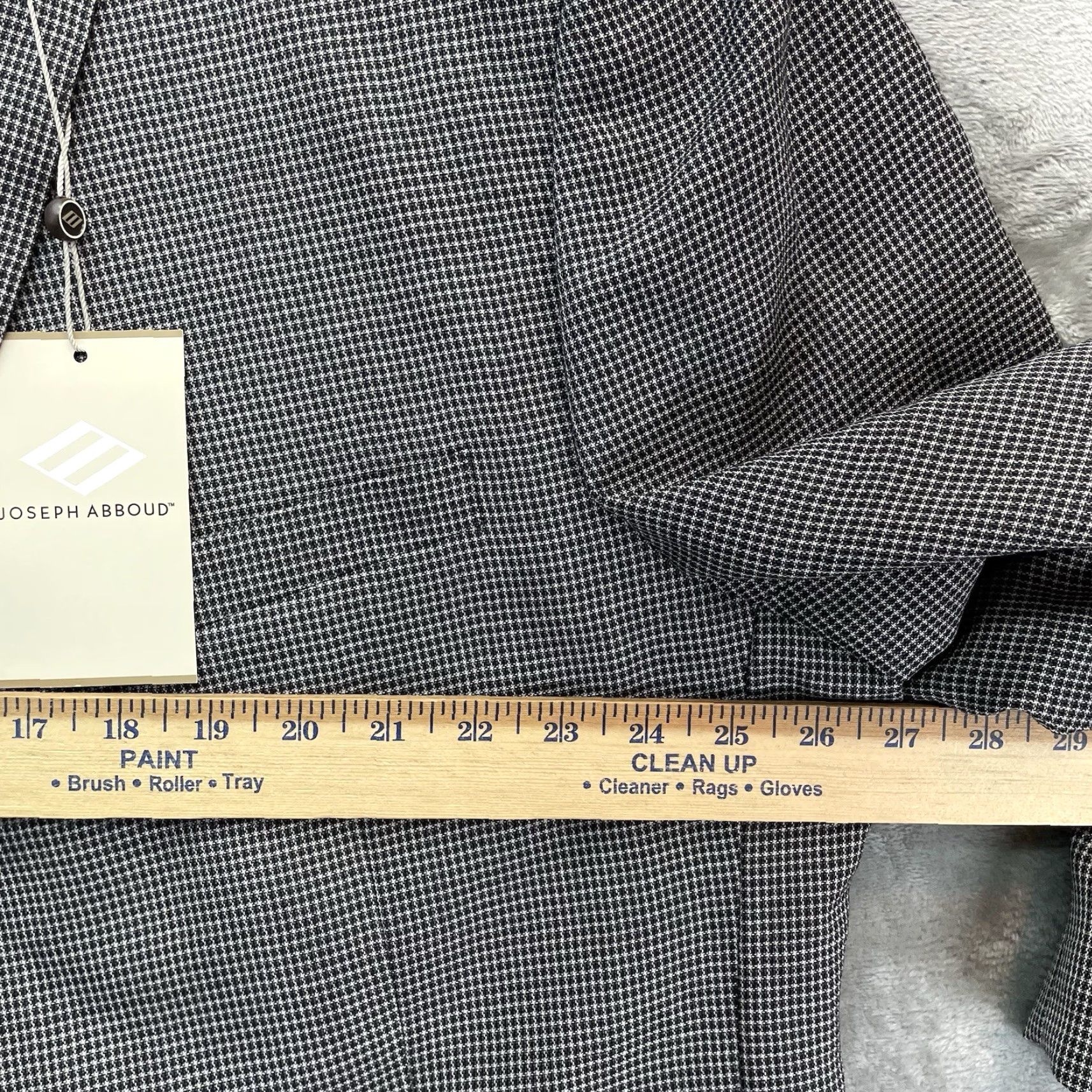 Joseph Abboud Joseph Abboud Blazer Mens 54R Sport Coat Casual Jacket Two-Button Wool Polyester Geometric Notch Lapel Regular Size 54R - 6 Thumbnail