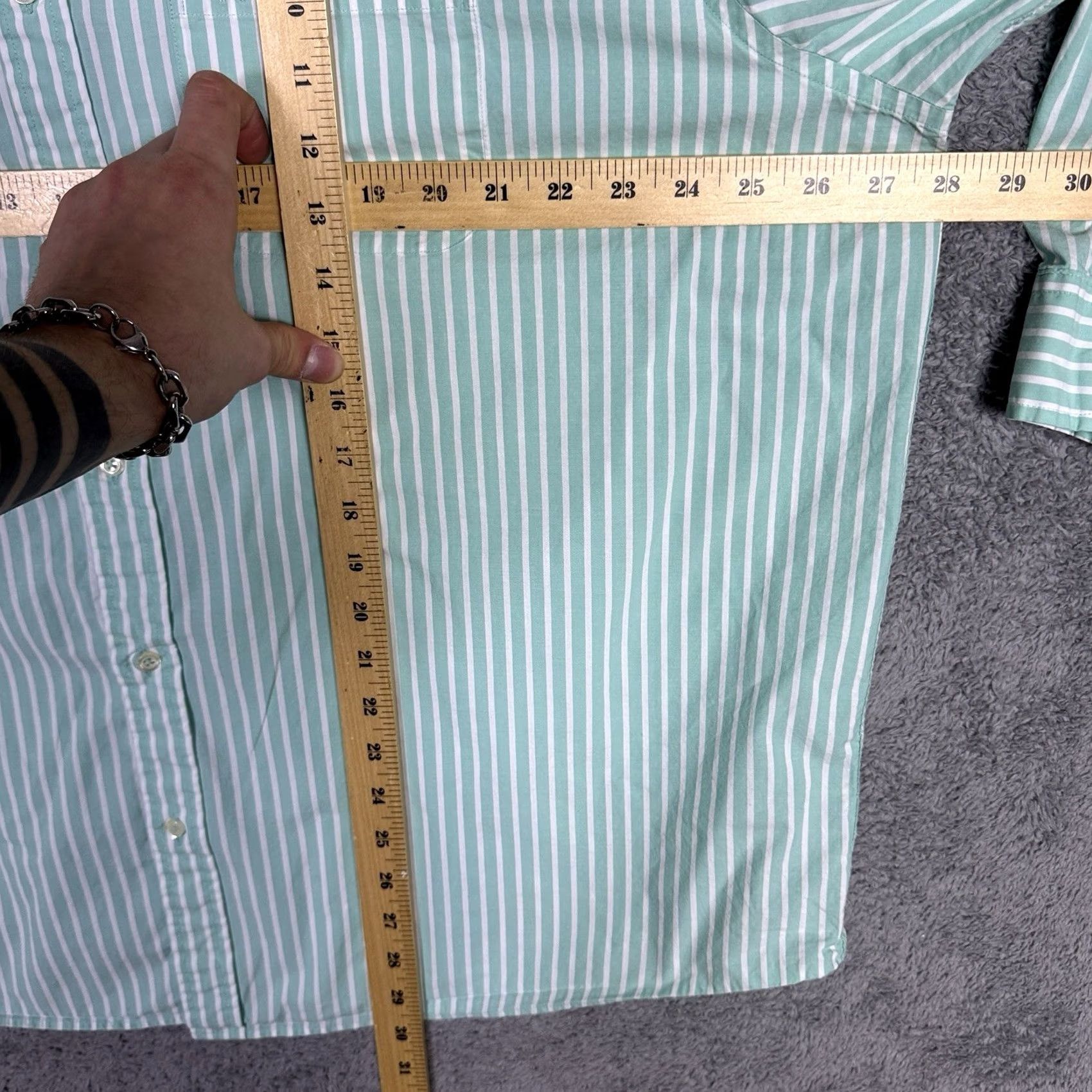 Brooks Brothers Brooks Brothers Shirt Mens 2XL XXL 1818 Mint Stripe Logo Long Sleeve Preppy Shirt Mens 2XL Green Cotton Button-Up Collared Long Sleeve Size US XXL / EU 58 / 5 - 6 Thumbnail