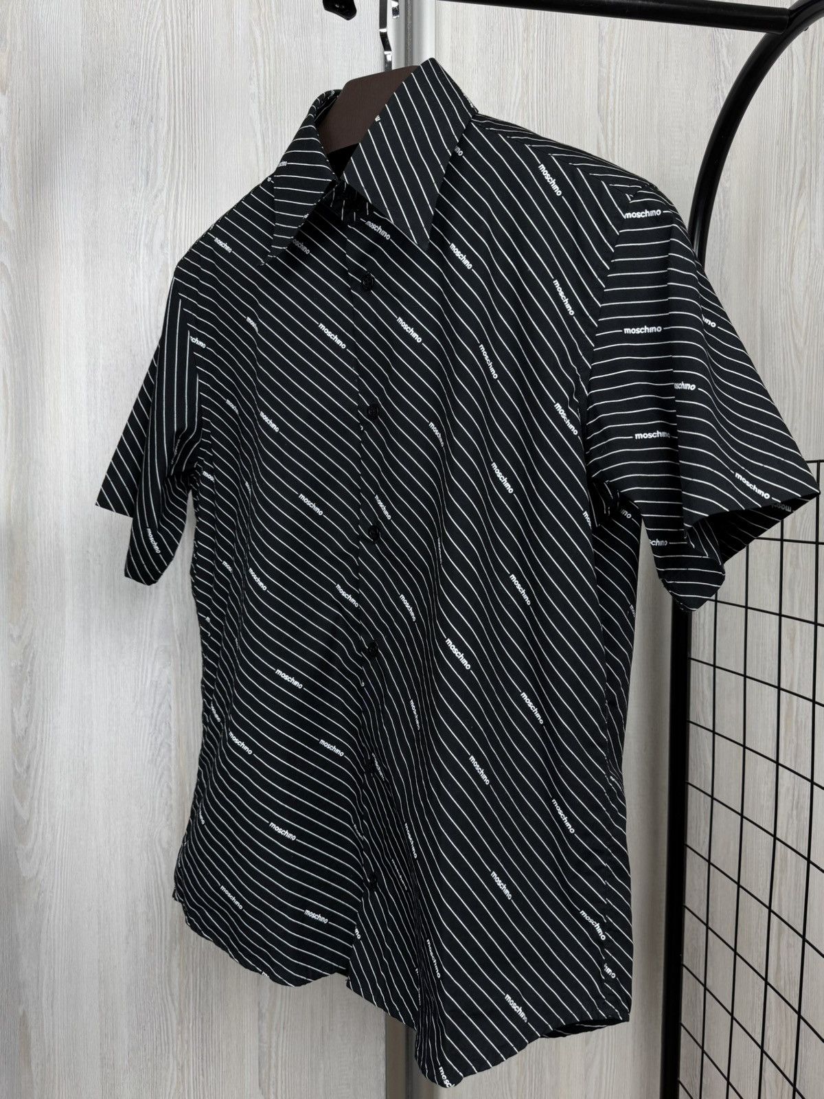 Moschino Moschino Jeans vintage striped monogram allover ss shirt Size US M / EU 48-50 / 2 - 7 Thumbnail