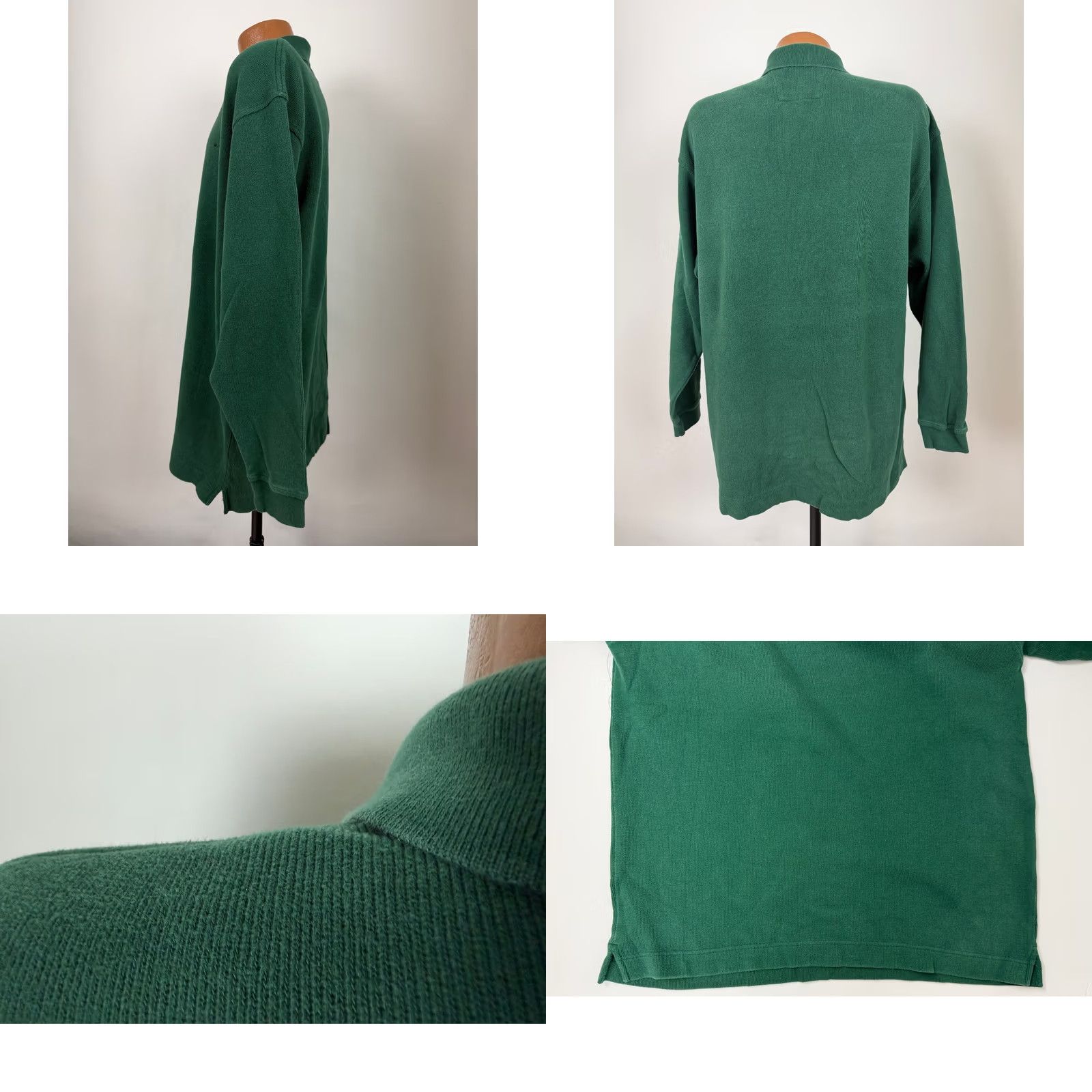 Alexander Julian VINTAGE Alexander Julian Polo Shirt Men XL Green 90s Ribbed Heavyweight Cotton Knit Casual Business 90s Mens XL Green Polo Size US XL / EU 56 / 4 - 8 Thumbnail