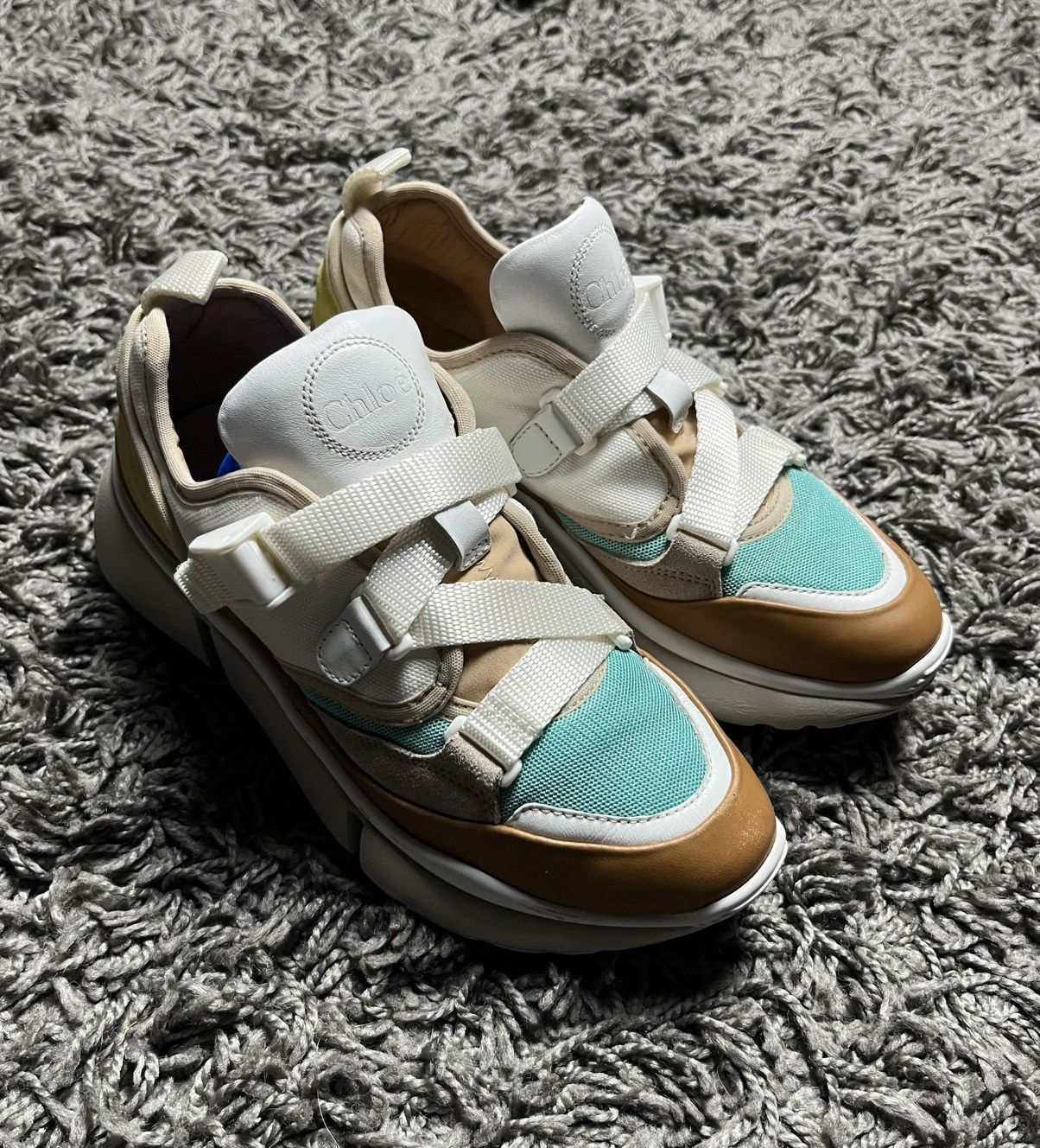 Chloe Chloe Sonnie Trainers Color-block Strap Sneakers Size US 5 / IT 35 - 1 Thumbnail