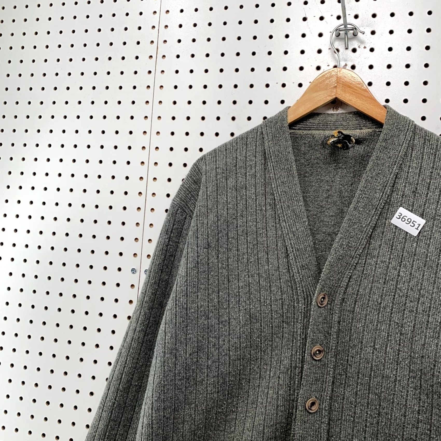 Penn VINTAGE JC Penny Cardigan Sweater Mens Large Gray Acrylic Cardigan Grandpa Size US L / EU 52-54 / 3 - 7 Thumbnail
