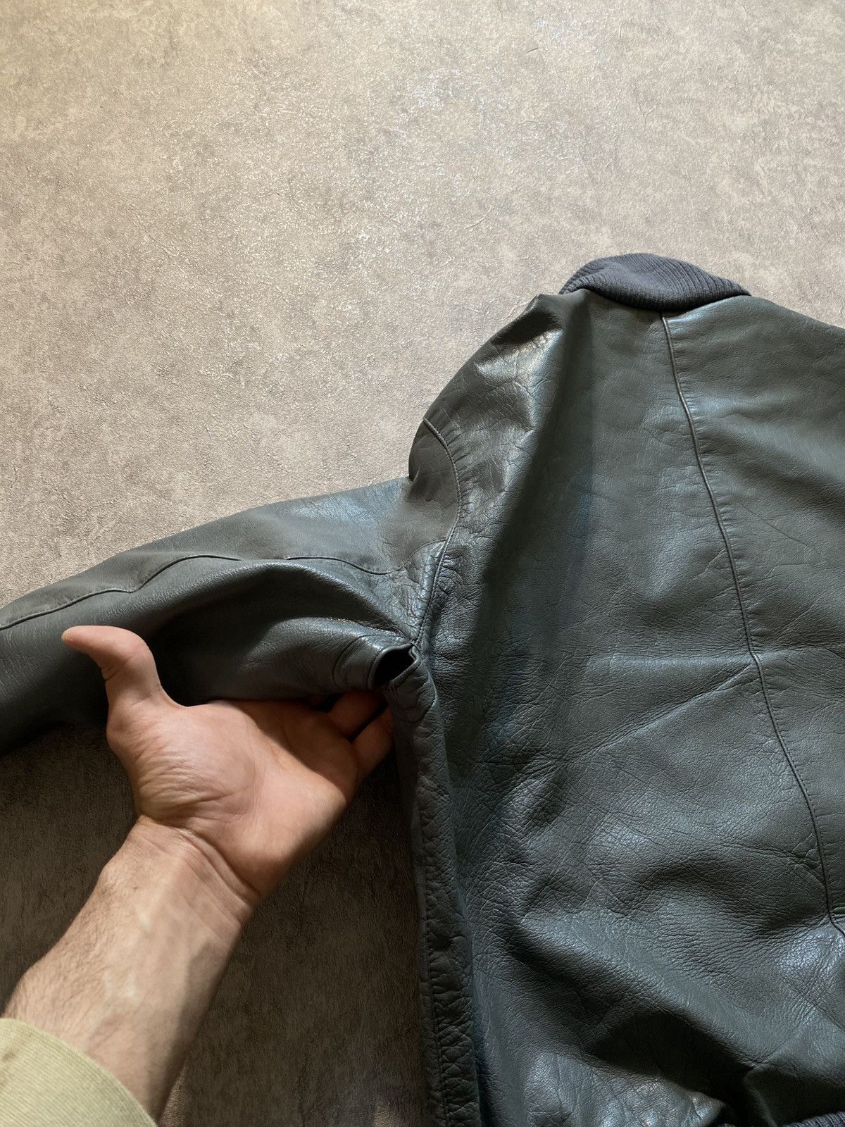 Vintage 1976 Rare Made In Germany Leather Bomber Size US M / EU 48-50 / 2 - 17 Thumbnail