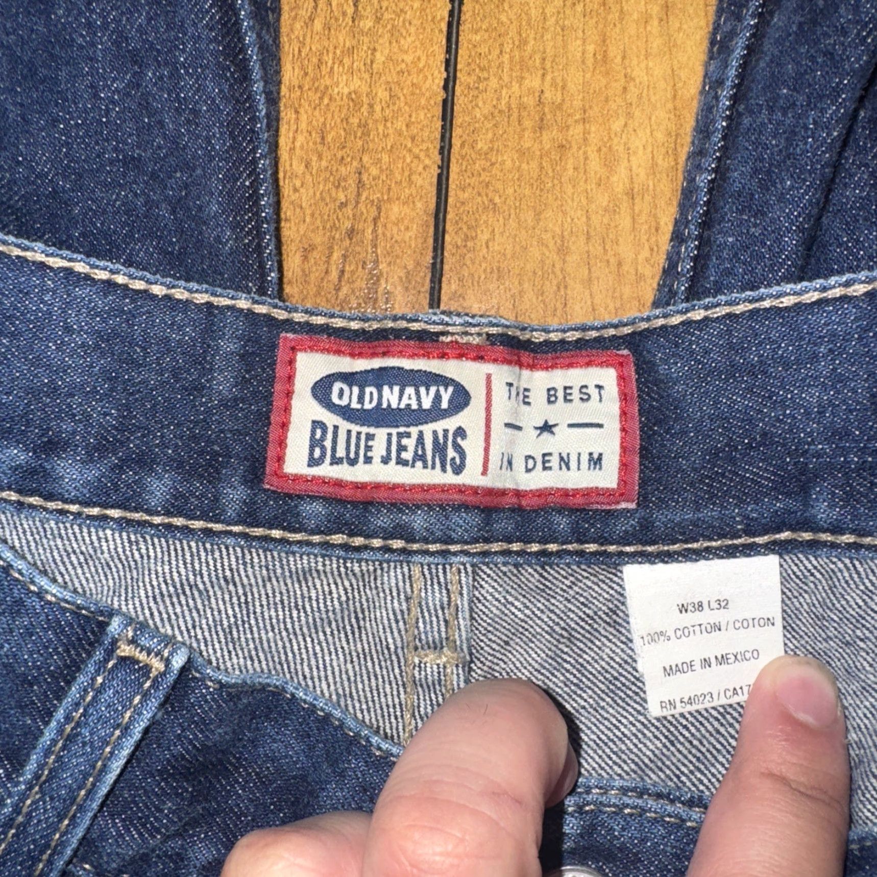 Old Navy VINTAGE Old Navy Jeans Men 38 Waist 32 Inseam Blue Wide-Leg Baggy Fit 90s Mexico Size US 38 / EU 54 - 4 Thumbnail