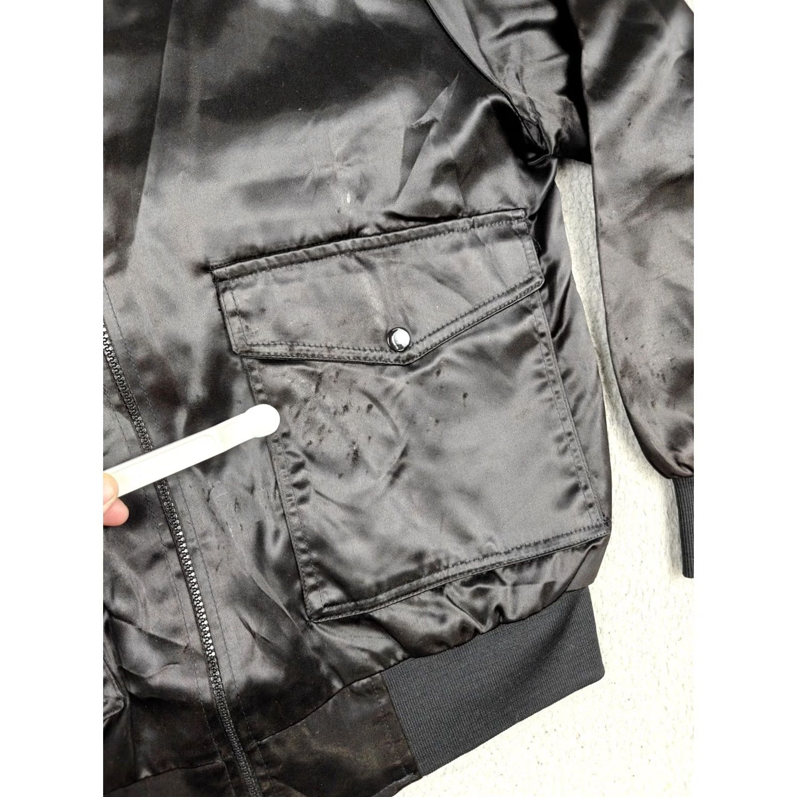 Vintage VINTAGE CAMCO Jacket Bomber Mens Large Black Satin Logo Anvil Cases Made USA Size US L / EU 52-54 / 3 - 6 Thumbnail