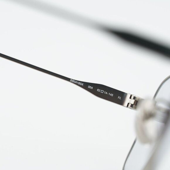 Balenciaga Balenciaga BB0418SK 004 Sunglasses Silver Square Frame, Grey Size ONE SIZE - 5 Thumbnail