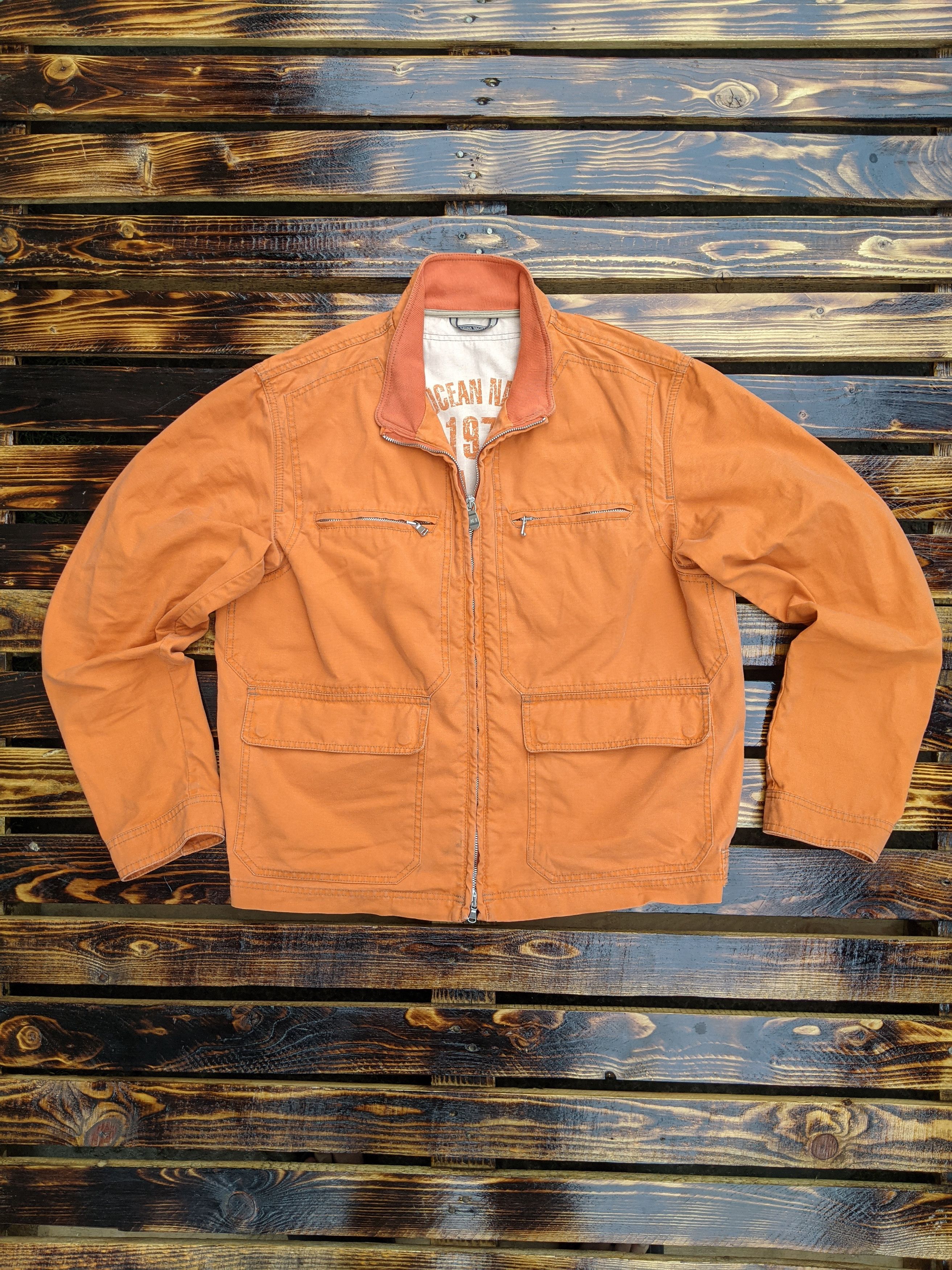 Canvas Vintage MARINA YACHTING Orange Canvas Cotton Jacket Size L Size US L / EU 52-54 / 3 - 1 Thumbnail