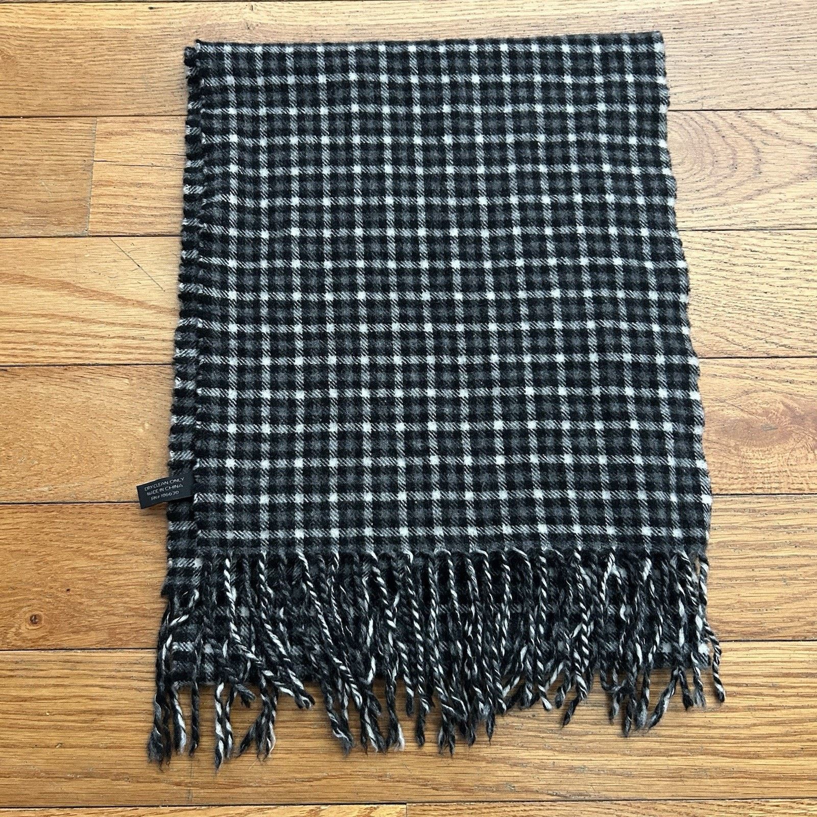 Enzo Mantovani Enzo Mantovani 100% Cashmere Plaid Super Soft Scarf 11x56” Size ONE SIZE - 1 Thumbnail