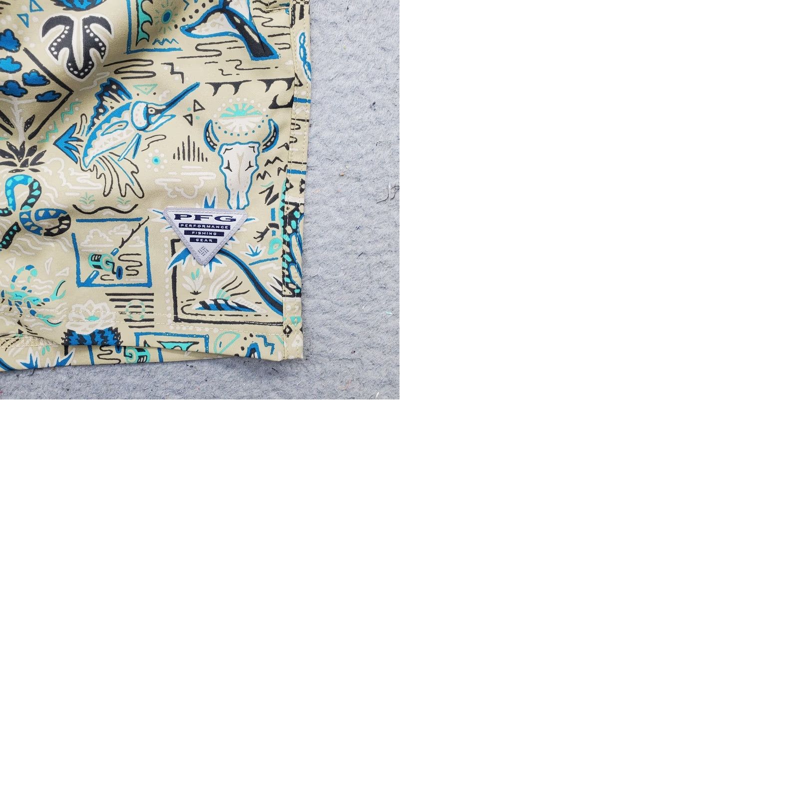 Vintage Columbia Mens PFG Rambler Swim Short Bottom S Multi Printed Lined Performance Swimwear Size US 29 - 9 Thumbnail
