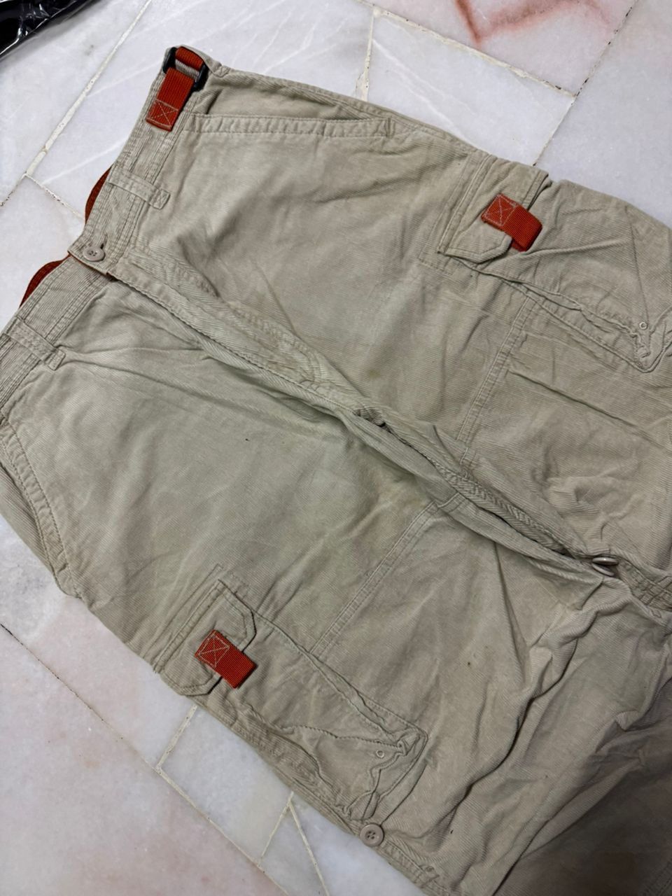 Oshkosh 💥90s Oshkosh Cordoroi Tactical Parachute Cargo Double Knee Size US 31 - 7 Thumbnail