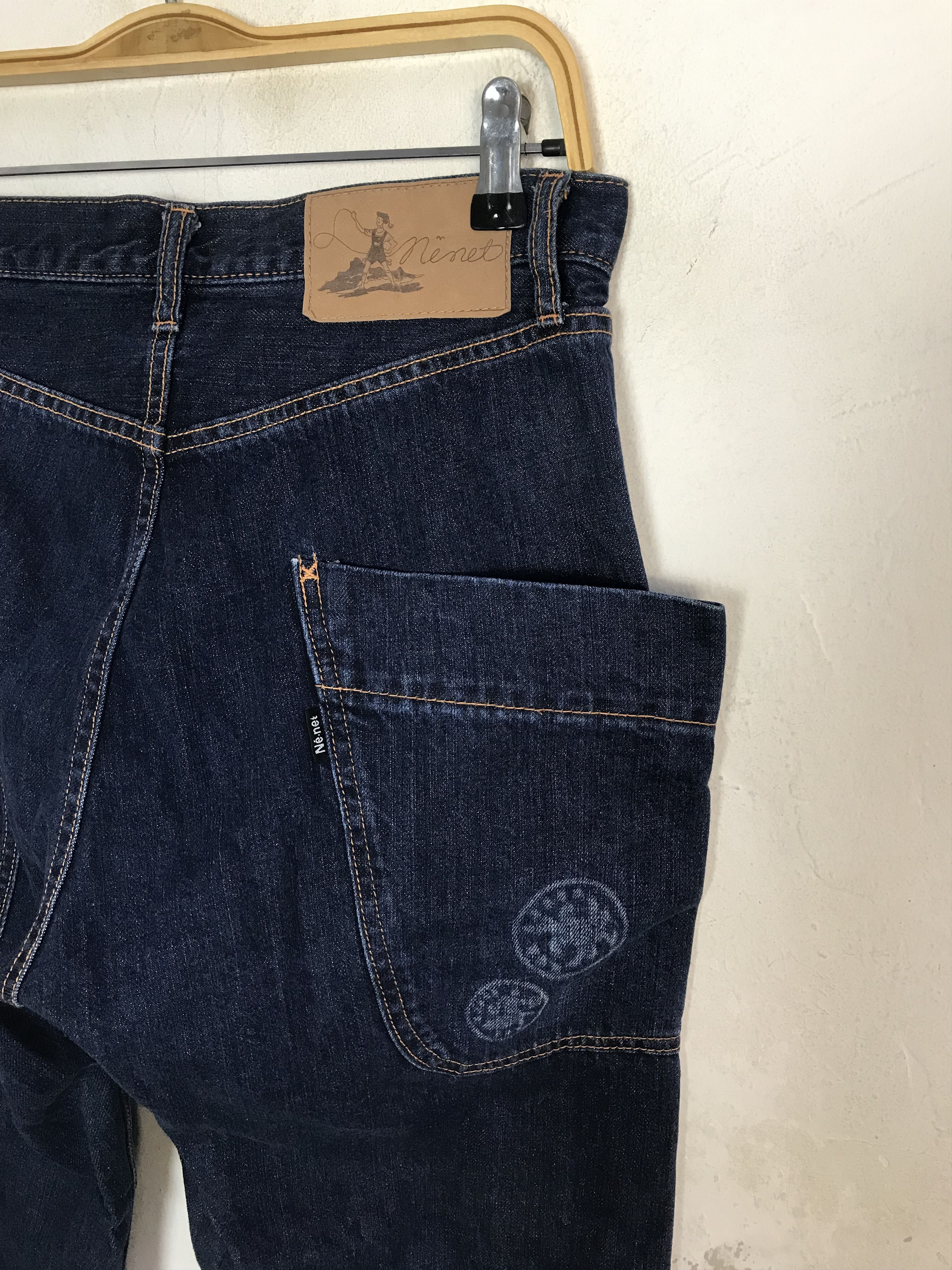 Ne-Net Rare Ne-net Issey Miyake Selvedge Indigo Denim Jeans Size 29" - 7 Thumbnail