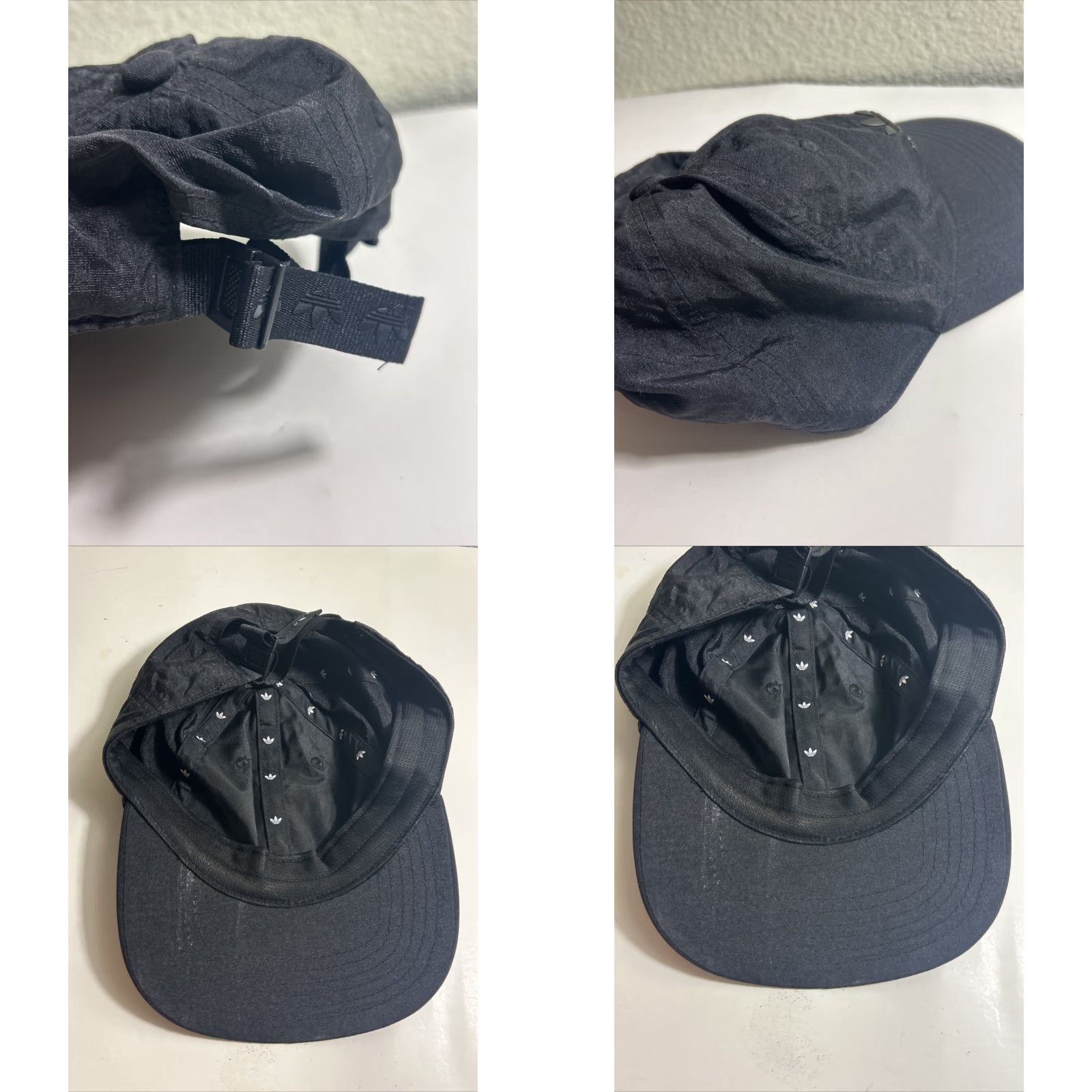 Adidas Adidas Strapback Hat Black Nylon Adjustable Baseball Cap Mens Lottery Size ONE SIZE - 8 Thumbnail