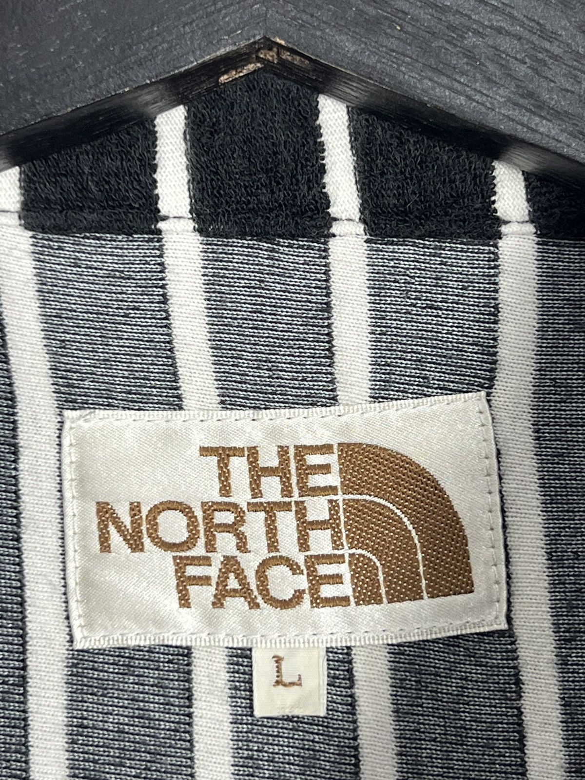 The North Face × Vintage 90s Vintage The North Face Fleece Striped Polo Shirt Size US L / EU 52-54 / 3 - 6 Thumbnail