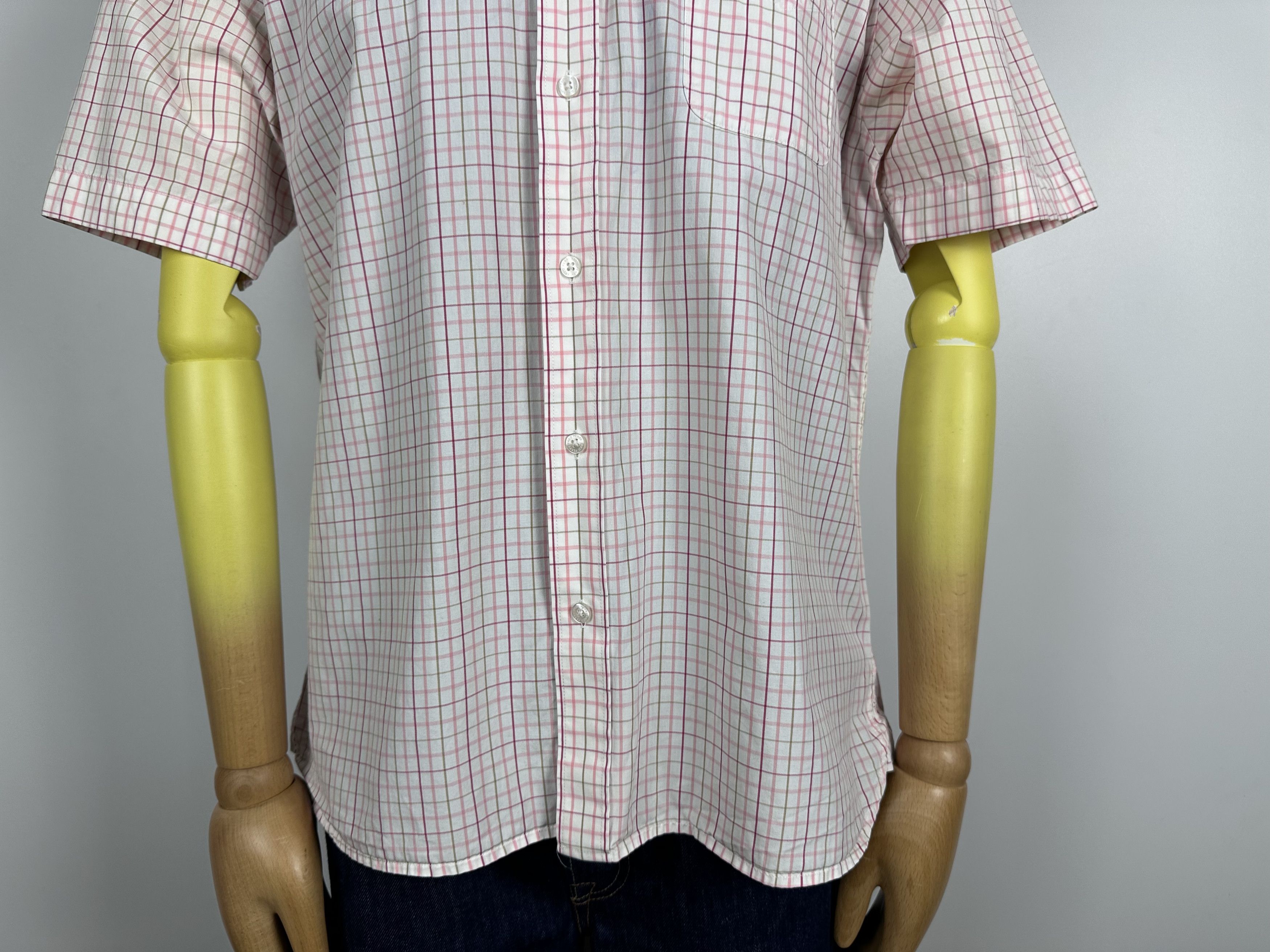 Fred Perry × Vintage Fred Perry Short Sleeve Button Down Shirt Check Patterned Size US XL / EU 56 / 4 - 4 Thumbnail