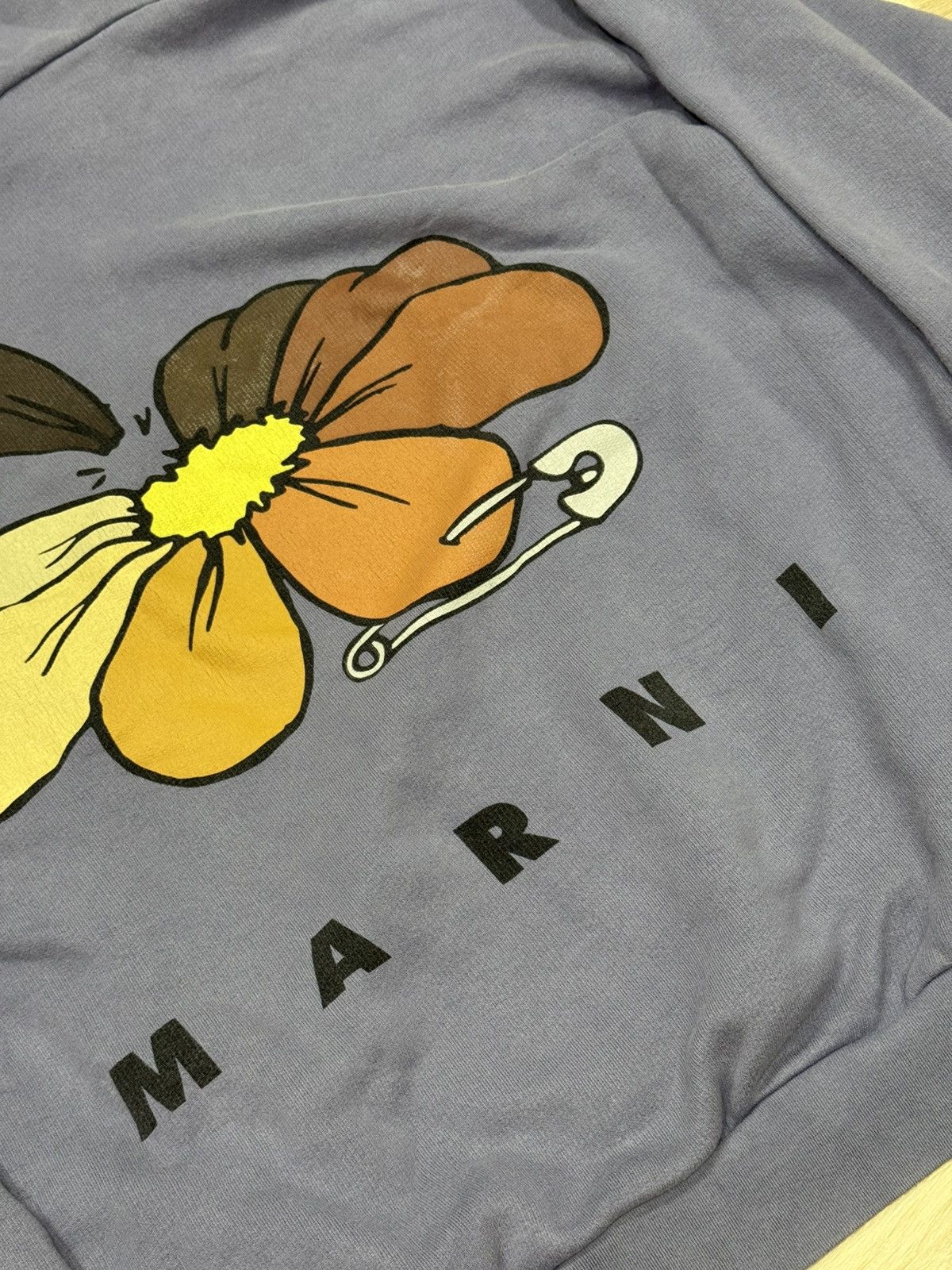 Marni Marni Flower Logo Hoodie Size US XXL / EU 58 / 5 - 5 Thumbnail