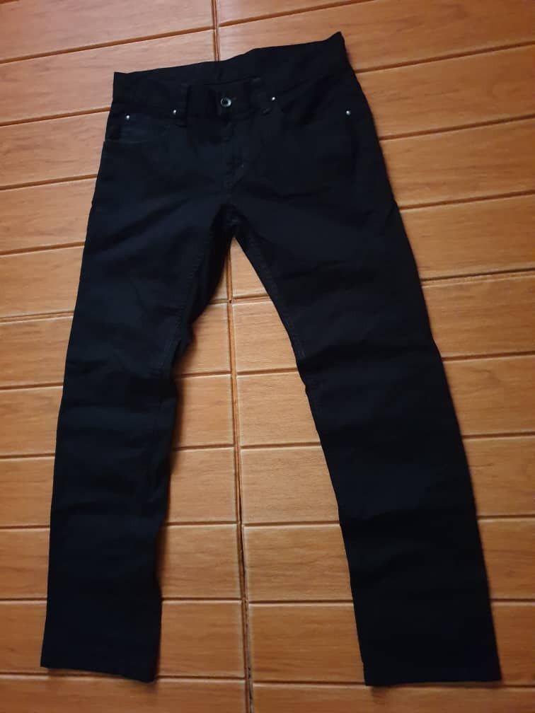 Japanese Brand Unnamed Japanese Brand black colour buckle back pant Size US 31 - 6 Thumbnail