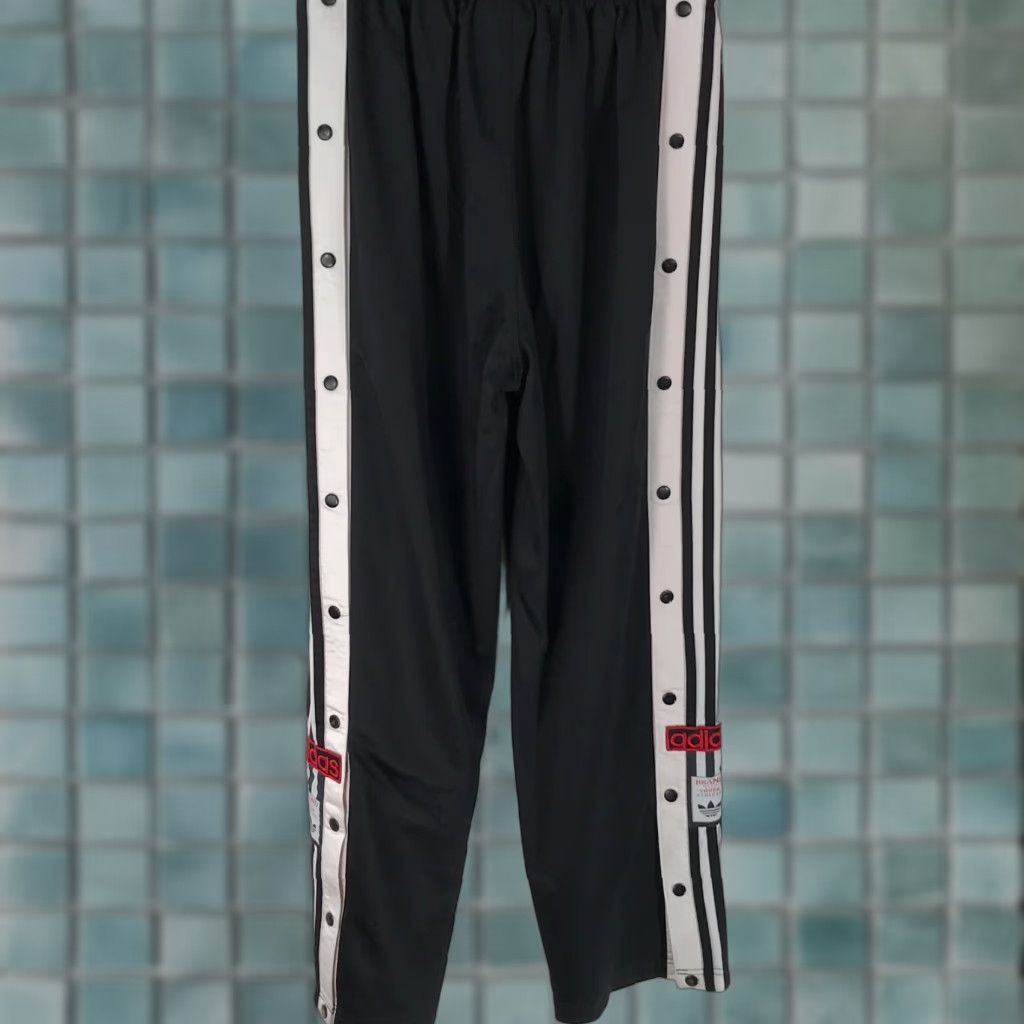 Adidas Adidas Men's Black Track Pants Size L | Straight Fit, Elastic Waist, Athletic | Sports Activewear, Striped Size US 32 / EU 48 - 1 Thumbnail