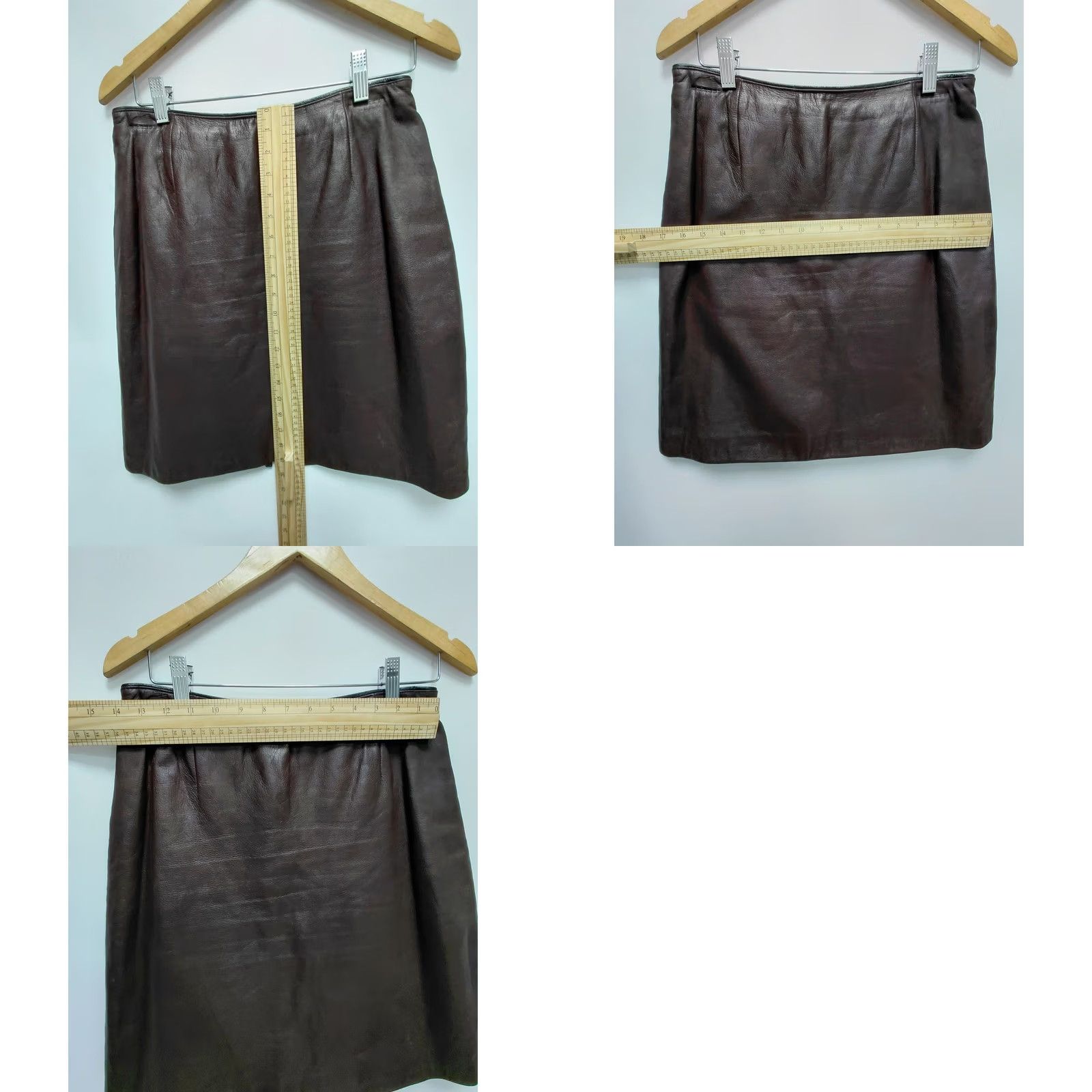 Vintage Wilsons Leather Skirt Brown Solid Lined Size 10 Size 32" / US 10 / IT 46 - 8 Thumbnail