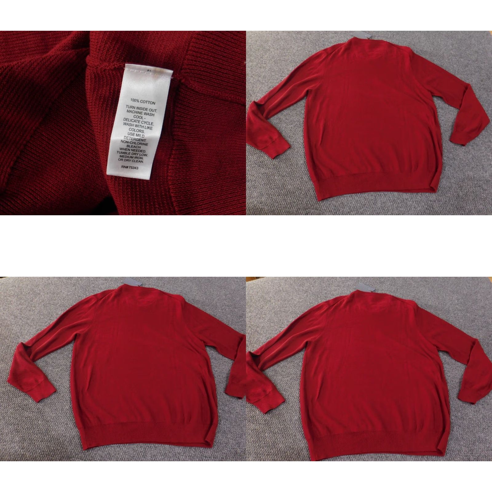Vintage wilkens bros heritage collection sweater XL red v-neck mens pullover knit Size US XL / EU 56 / 4 - 8 Thumbnail