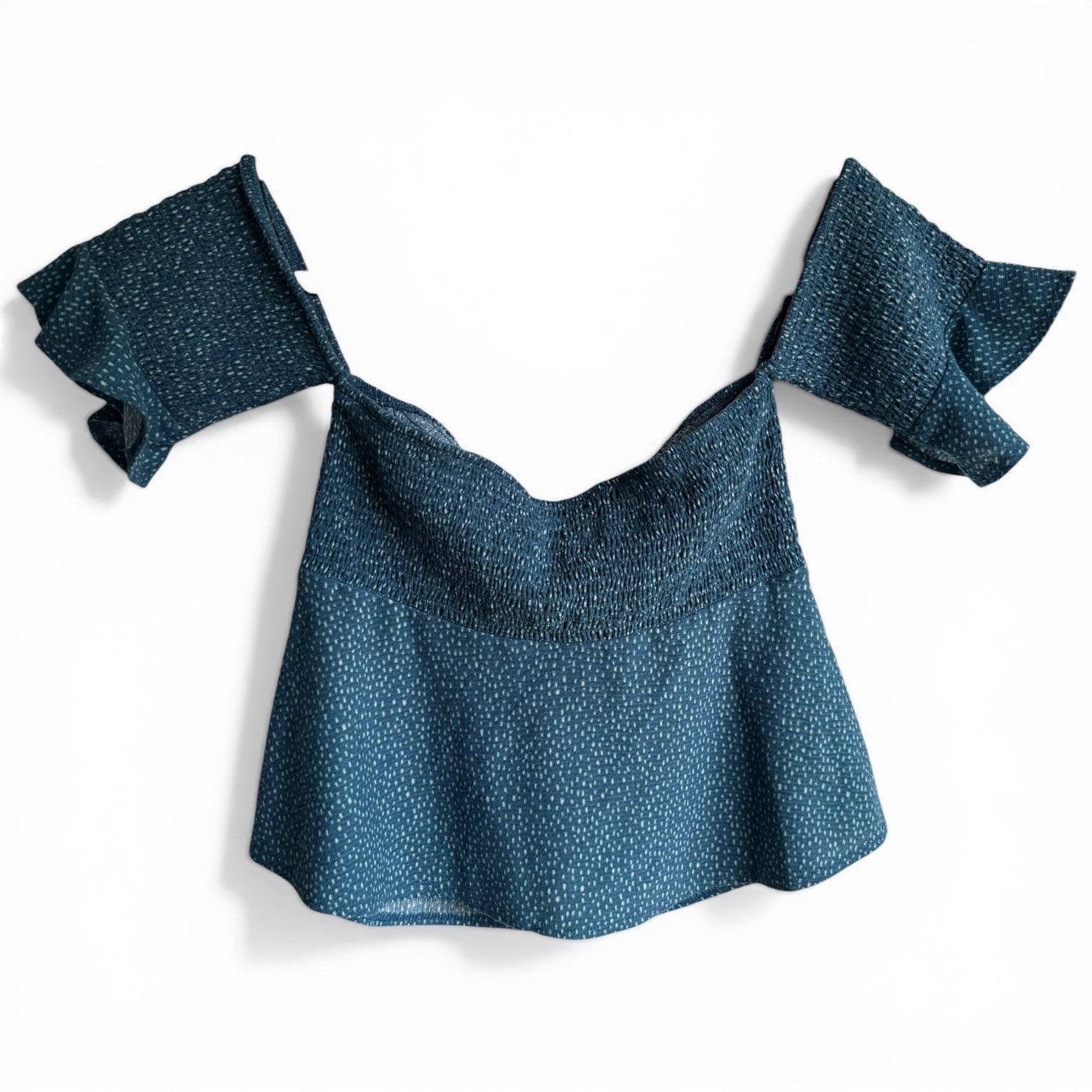 Express Express Chelsea Blue Polka Dot Crop Top Small Size S / US 4 / IT 40 - 4 Thumbnail