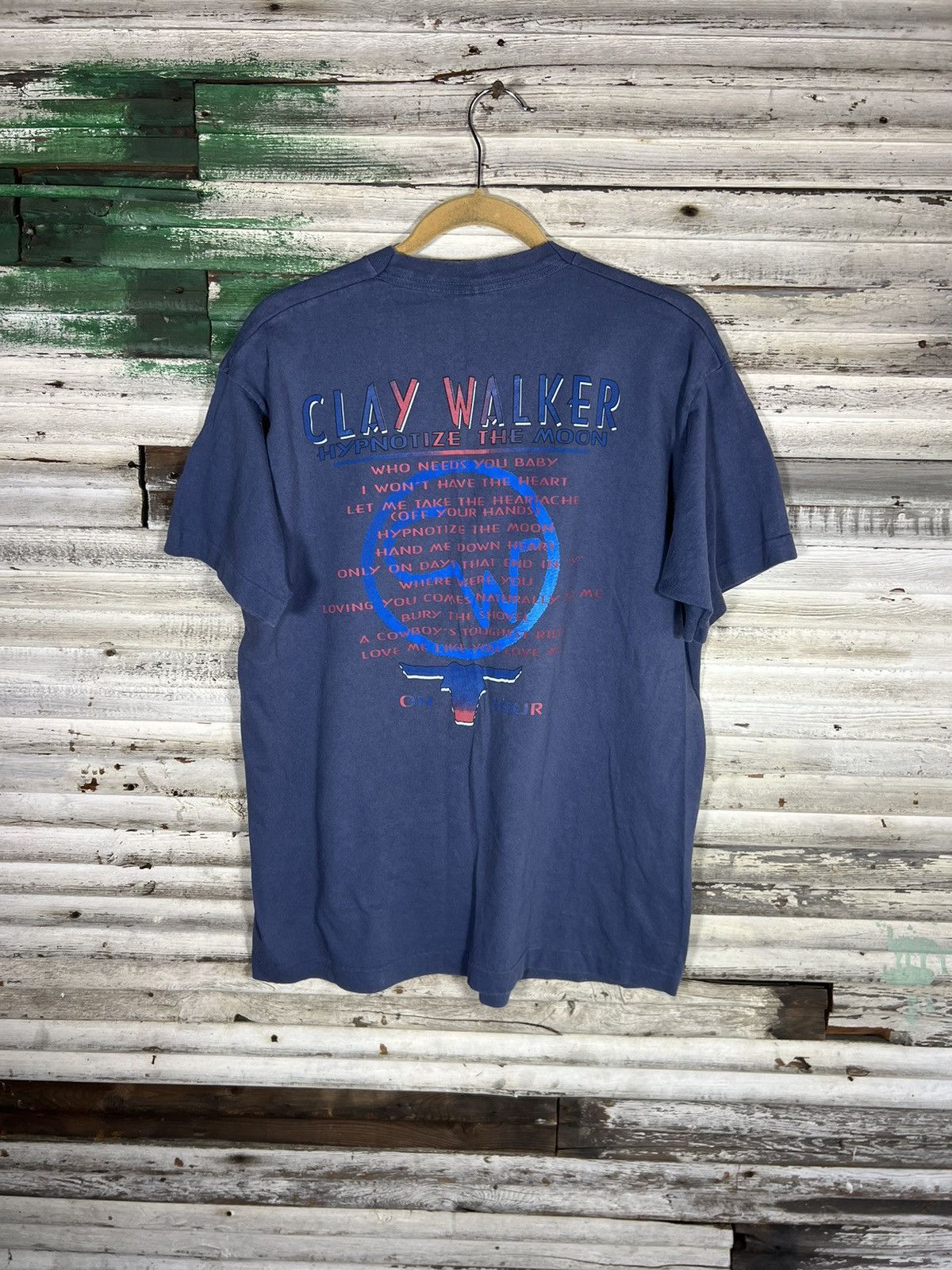 Band Tees × Vintage Vintage Clay Walker Shirt Size US XL / EU 56 / 4 - 2 Thumbnail