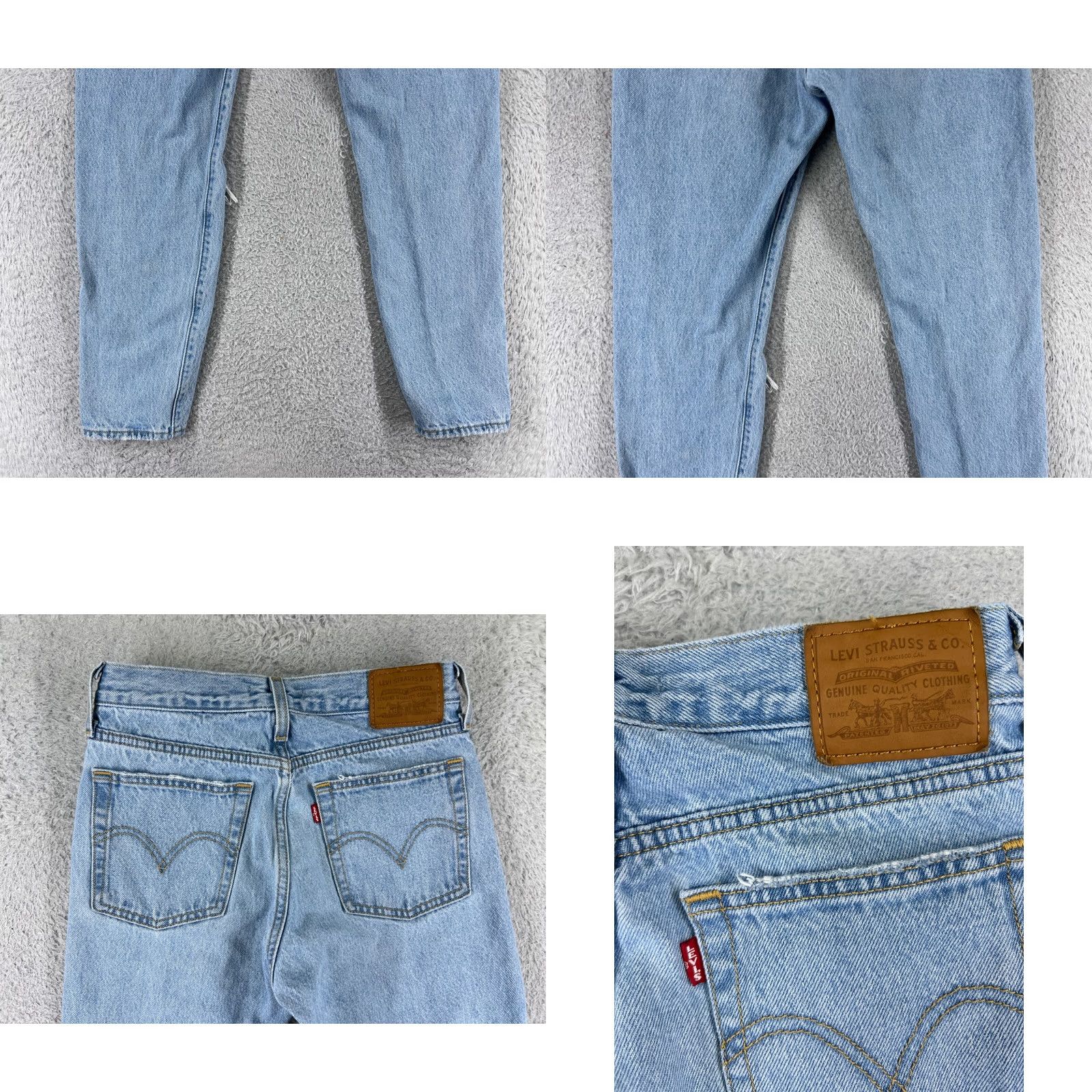 Levi's Levi's Wedgie Jeans Premium Denim Blue Distressed Mid Rise 5-Pocket 26in Inseam Womens Jeans Size 25 Regular Stretch Vintage No Size 42" / US 20 - 10 Thumbnail