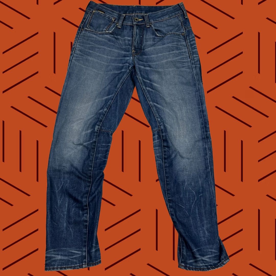 G-Star G-STAR Raw A Crotch Tapered Jeans Mens 30 x 28 Slim Taper Blue Denim Stretch Jeans Mens Slim Tapered Blue Denim Stretch Size US 30 / EU 46 - 1 Thumbnail