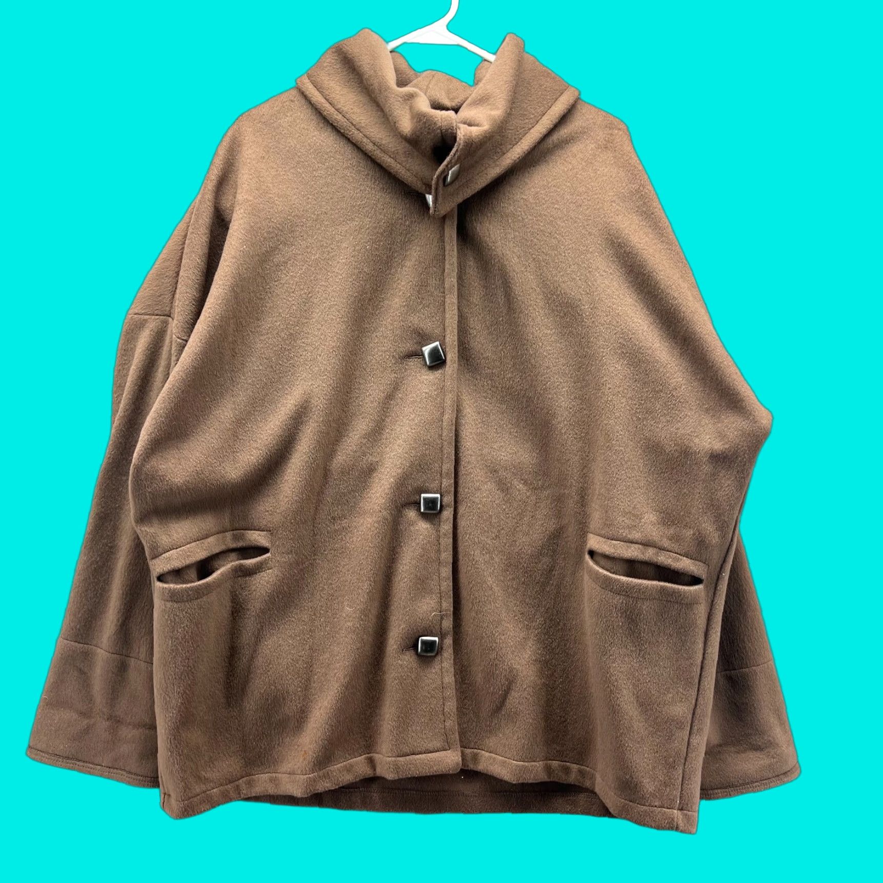 Vintage VINTAGE Maralyce Ferree Coat Womens Medium Brown Wool Blend Button Front Jacket Winter Coat Size M / US 6-8 / IT 42-44 - 1 Thumbnail