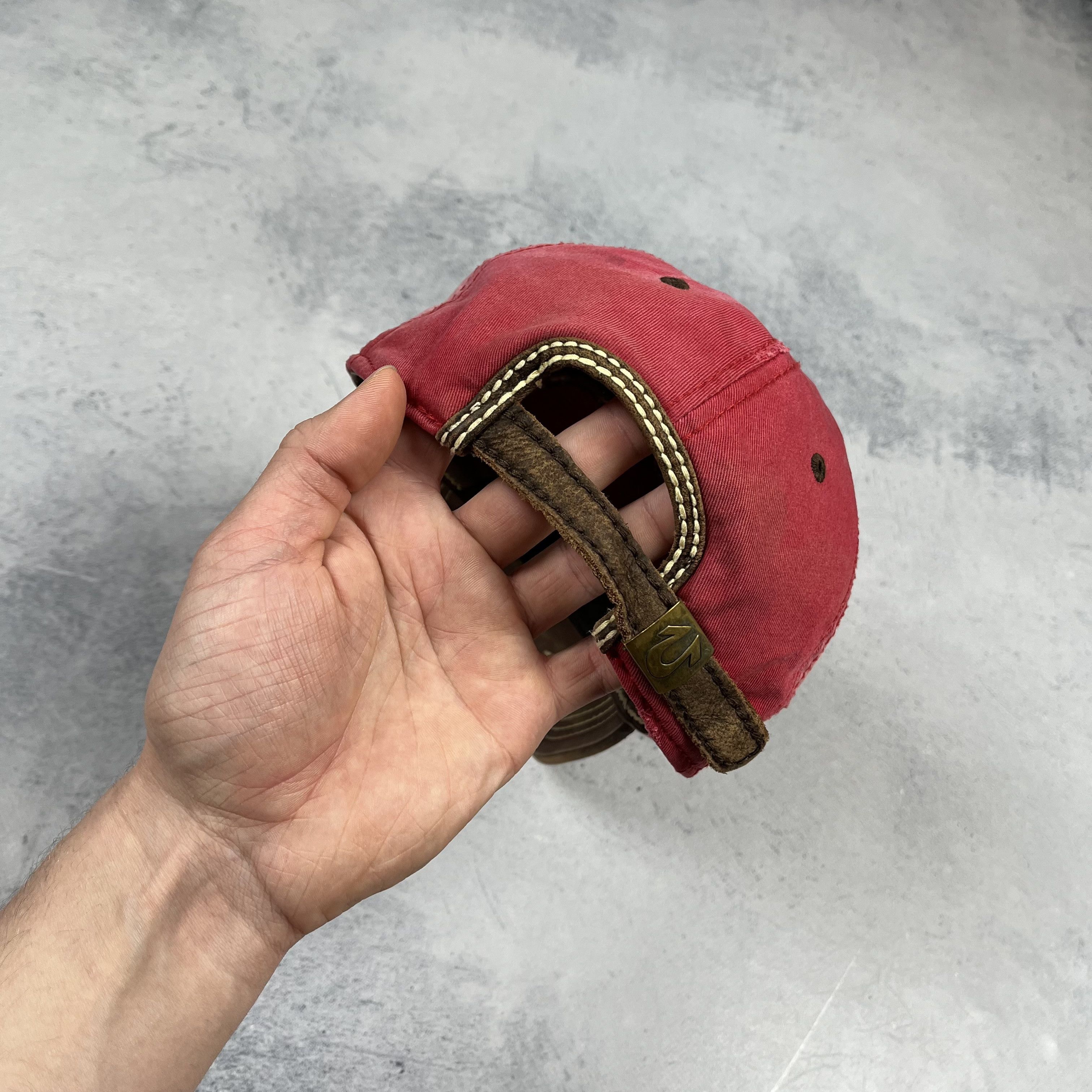 True Religion Crazy True Religion Y2K Leather Distressed Big Logo Cap Size ONE SIZE - 6 Thumbnail