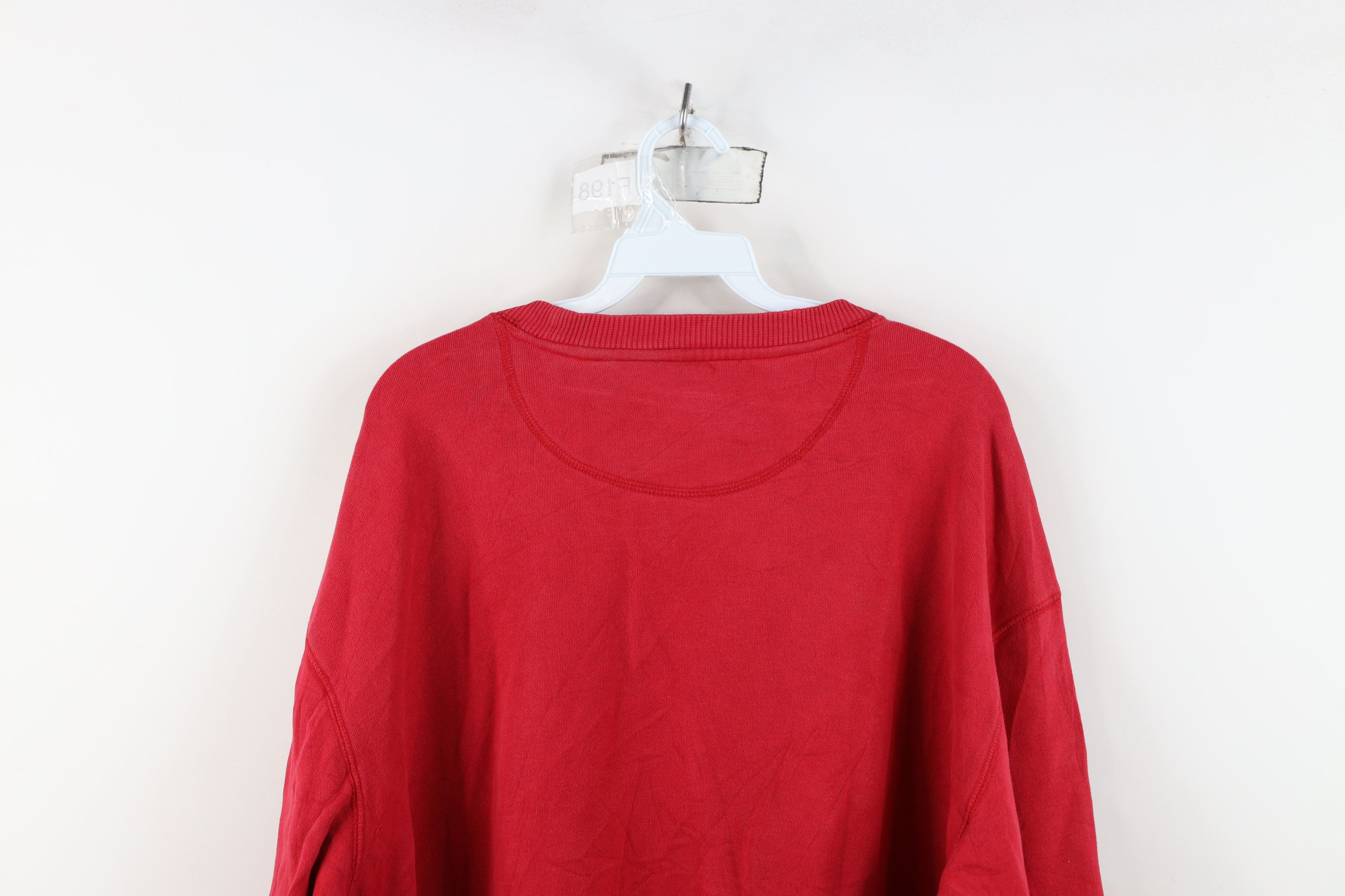 Fila Vintage 90s Fila Classic Logo Crewneck Sweatshirt Red Size US XL / EU 56 / 4 - 14 Thumbnail