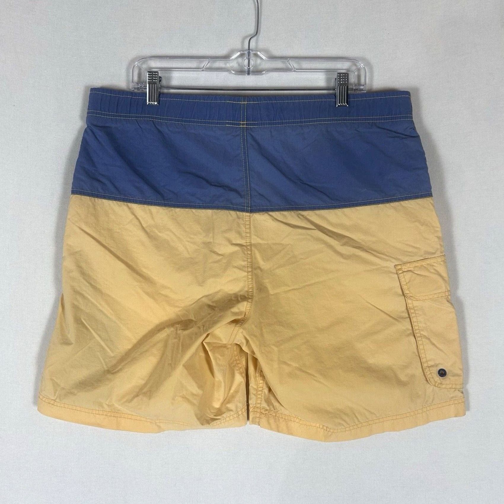 Nautica Nautica Surf Board Shorts Mens M Blue Lined Nylon Beach Trunks Colorblock 90s/Aloha/Hawaiian Beach Mens Size US 31 - 6 Thumbnail