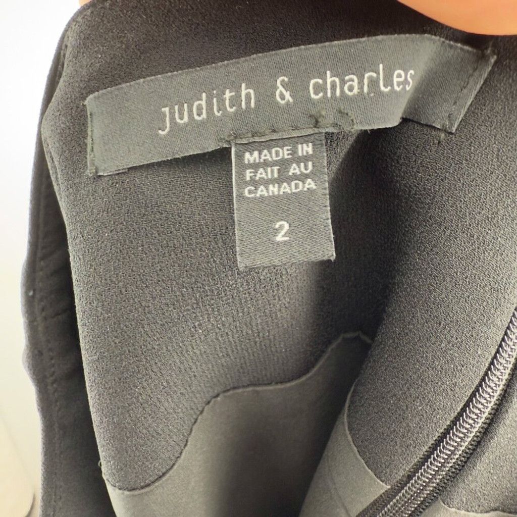 Other JUDITH & CHARLES Pannel Front Slit Black luxury Skirt s 2 Size 26" / US 2 / IT 38 - 5 Thumbnail