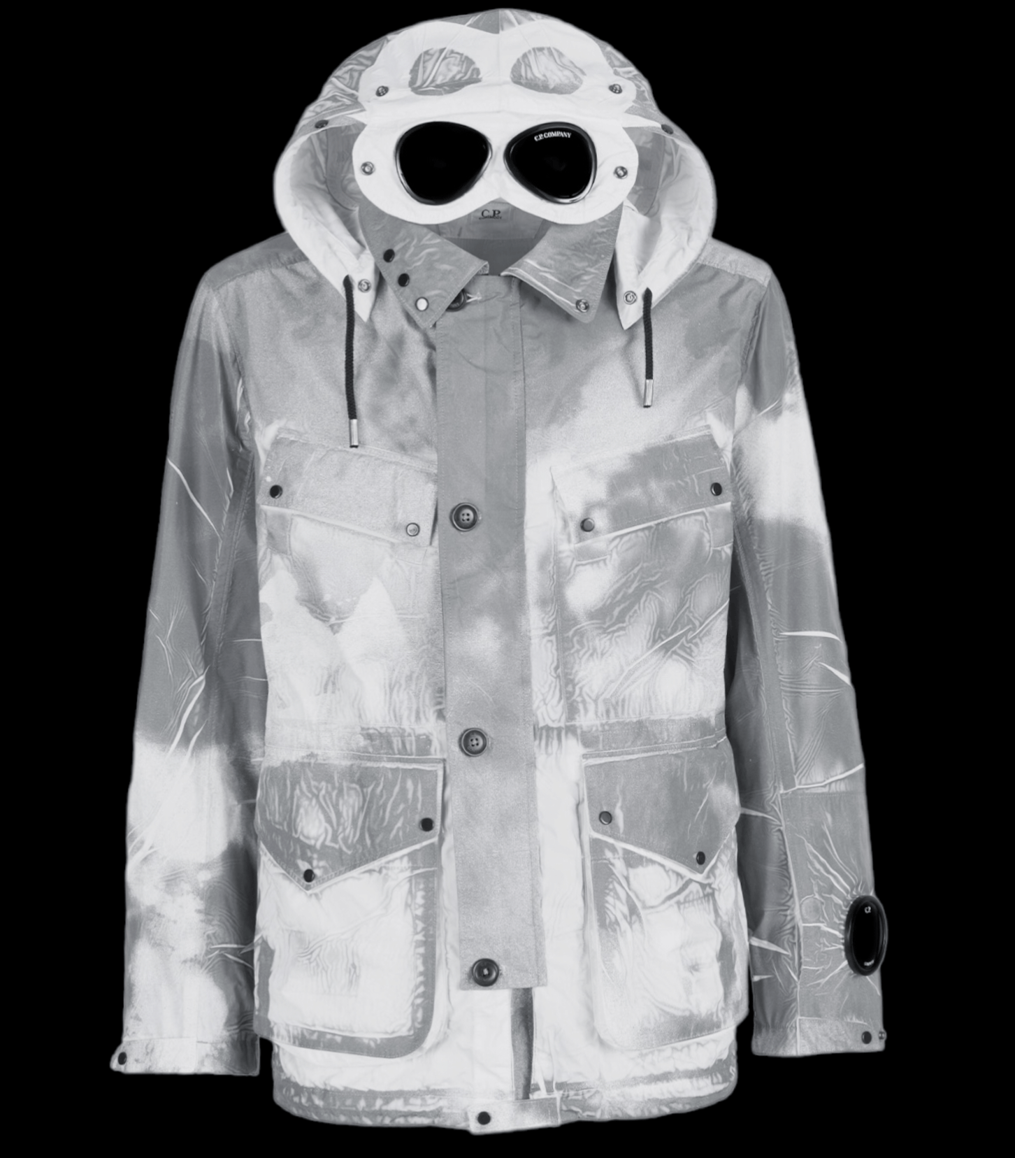 cp company white goggle jacket