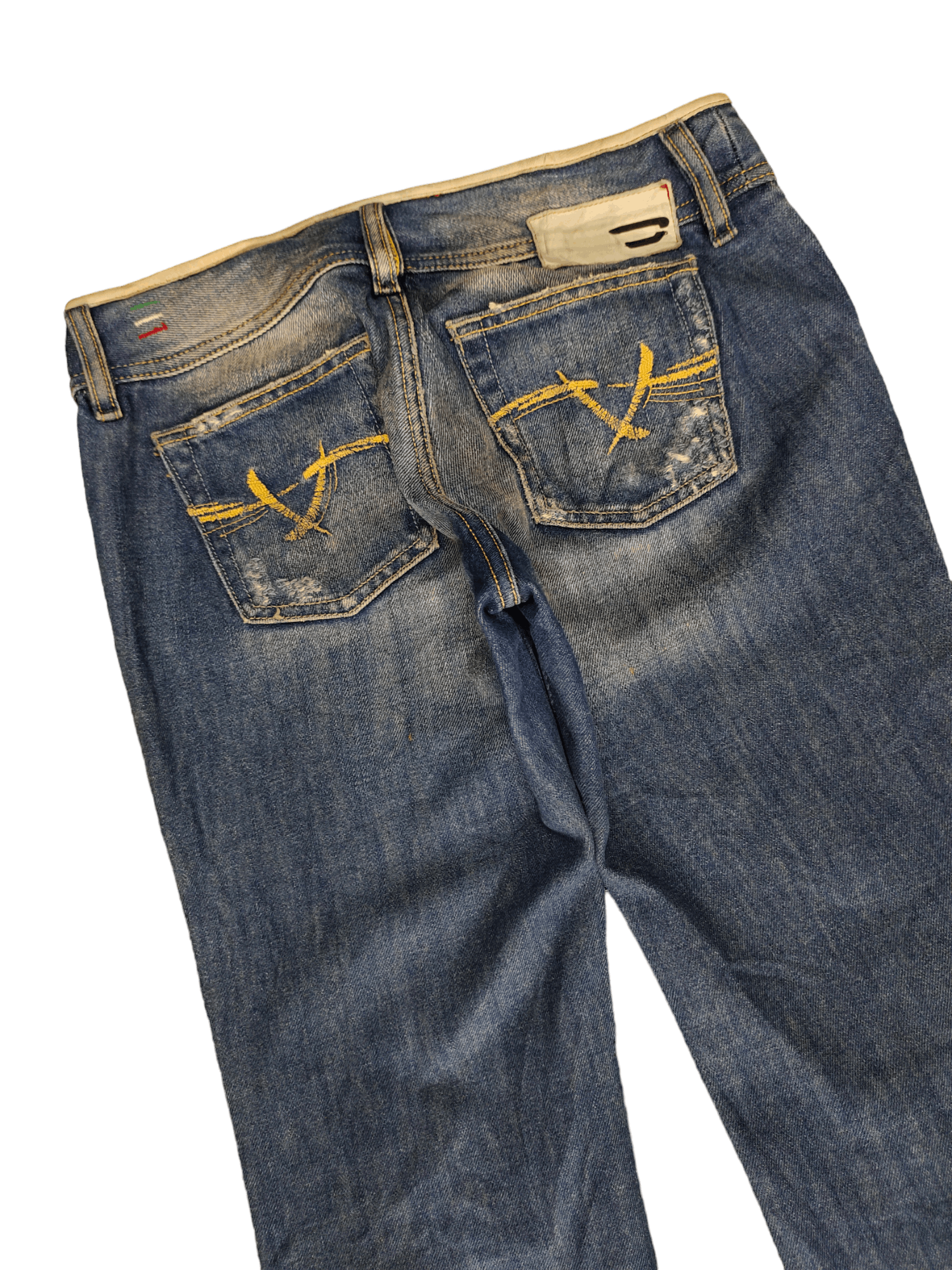 Diesel Flare Jeans Diesel Distress Faded Boot Cut Y2k Low Rise Size US 27 - 15 Thumbnail