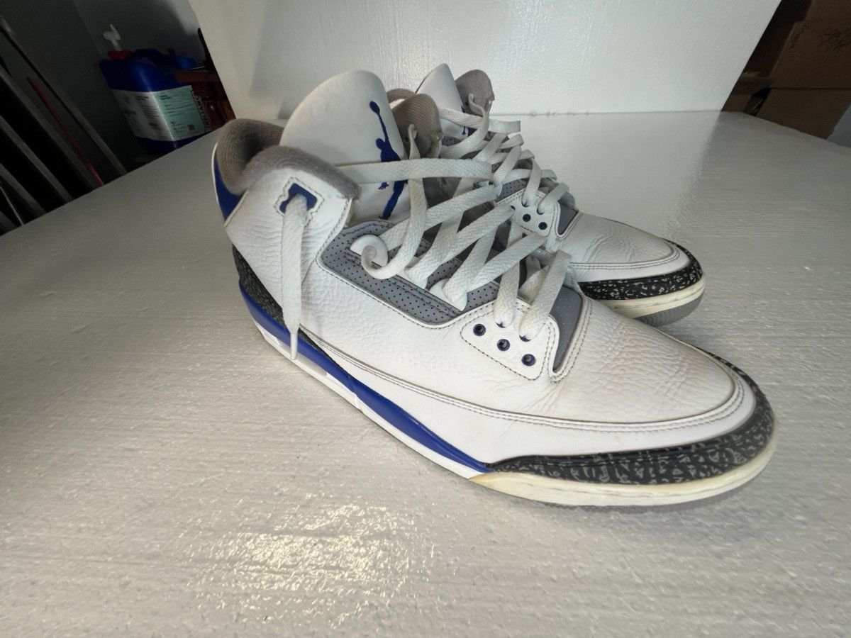 Jordan Brand Sz 14 Air Jordan 3 Racer Blue White Size US 14 / EU 47 - 2 Thumbnail