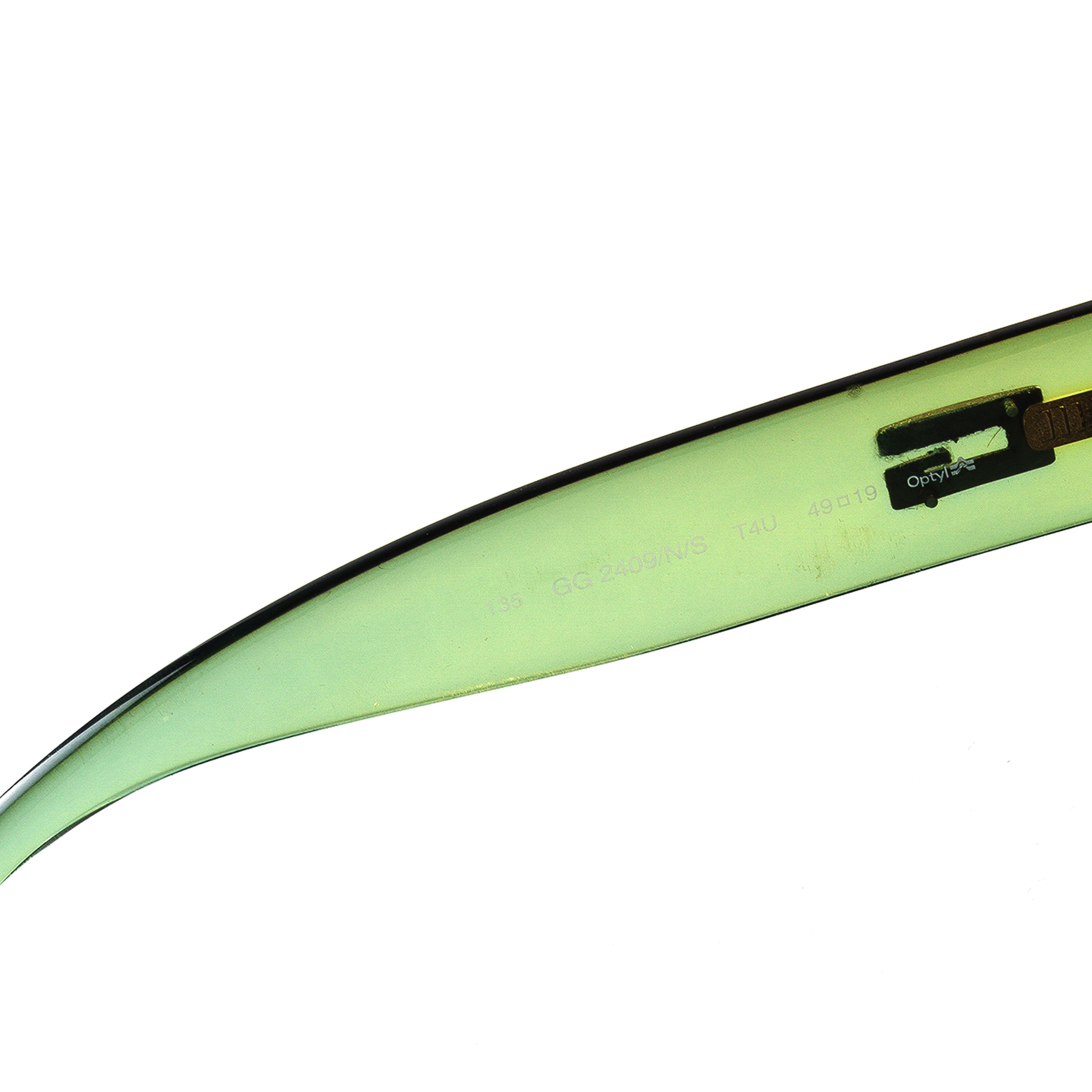 Gucci GG 2409 Green Acetate Rectangle Sunglasses