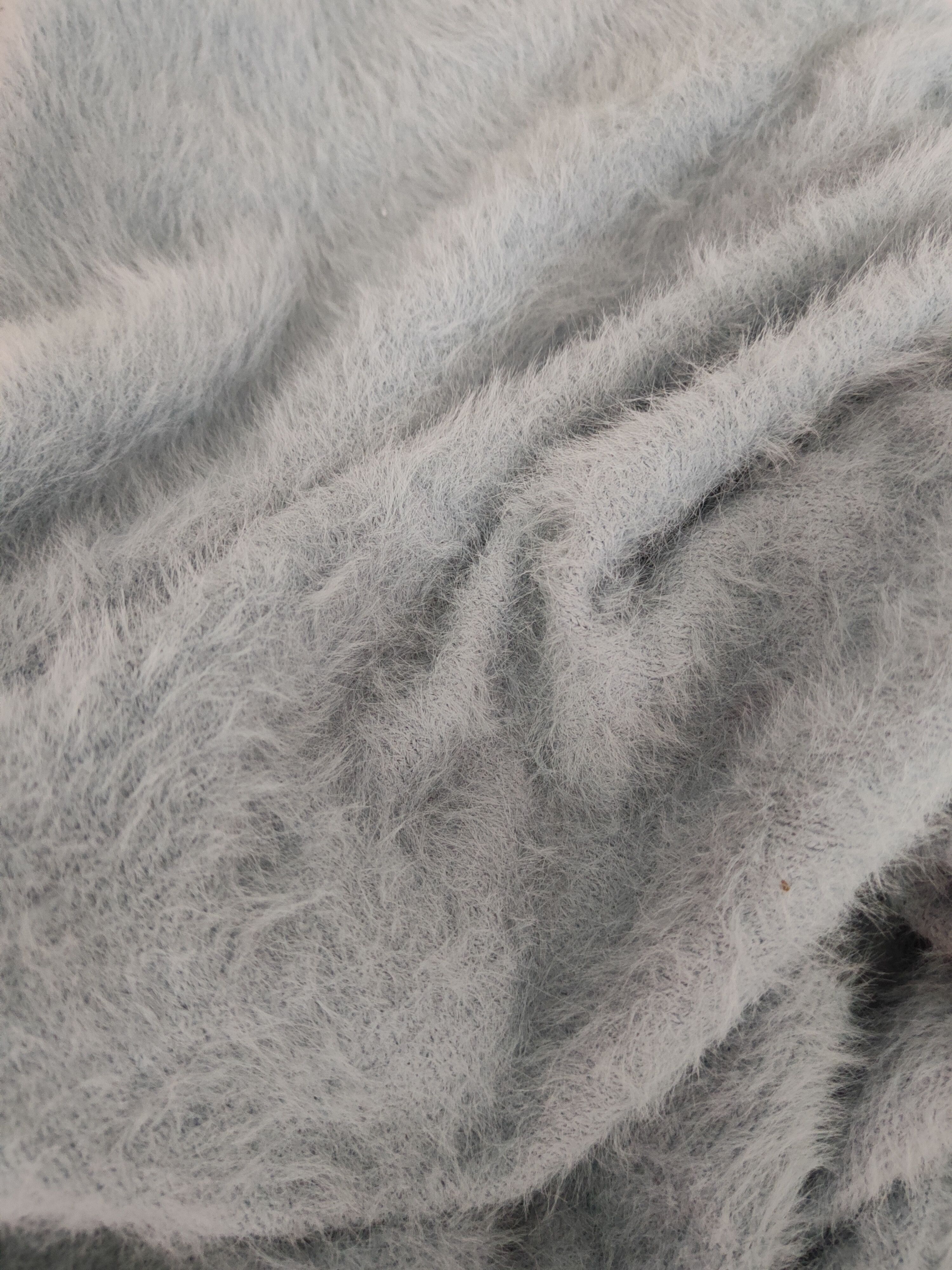 Homespun Knitwear Esseme Blue Shag Shaggy Fur Mohair Knitwear #S1969 Size L / US 10 / IT 46 - 10 Thumbnail