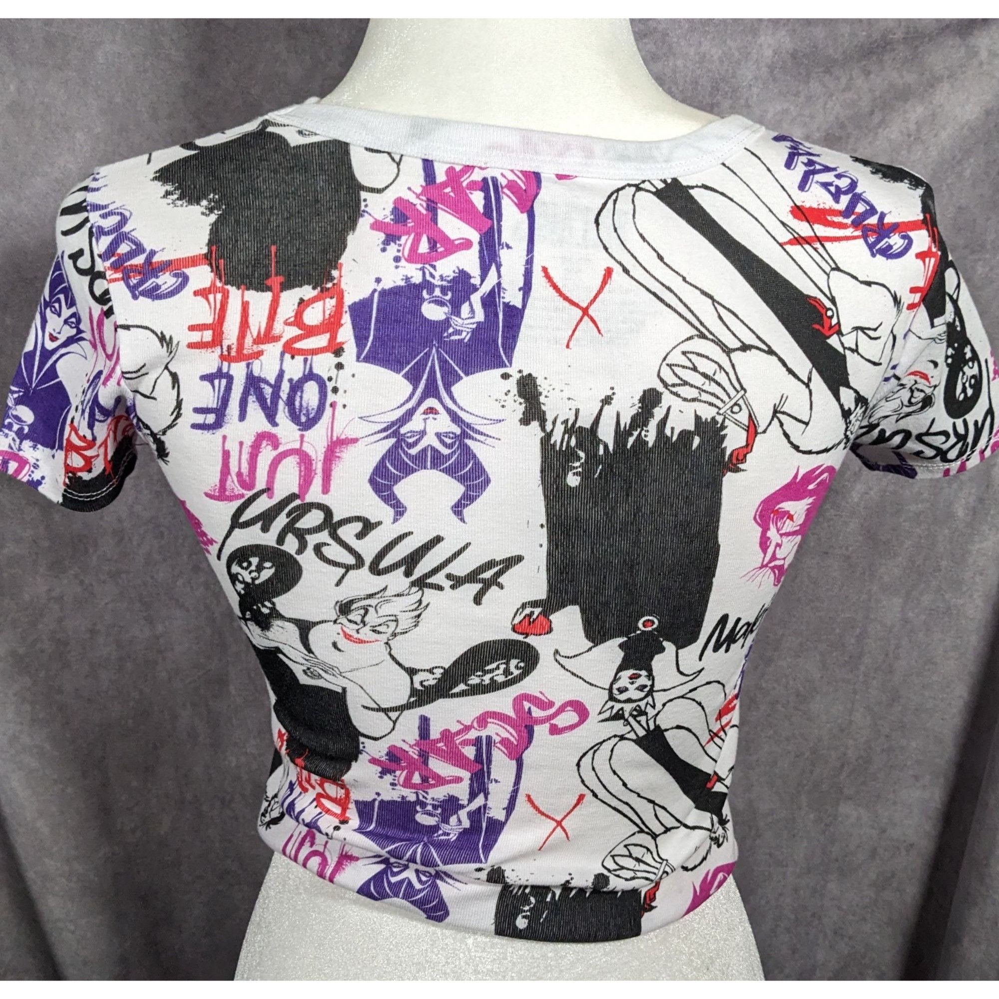 Disney Disney Villains Allover Icon Print Cropped Tee Size XS Size XS / US 0-2 / IT 36-38 - 5 Thumbnail
