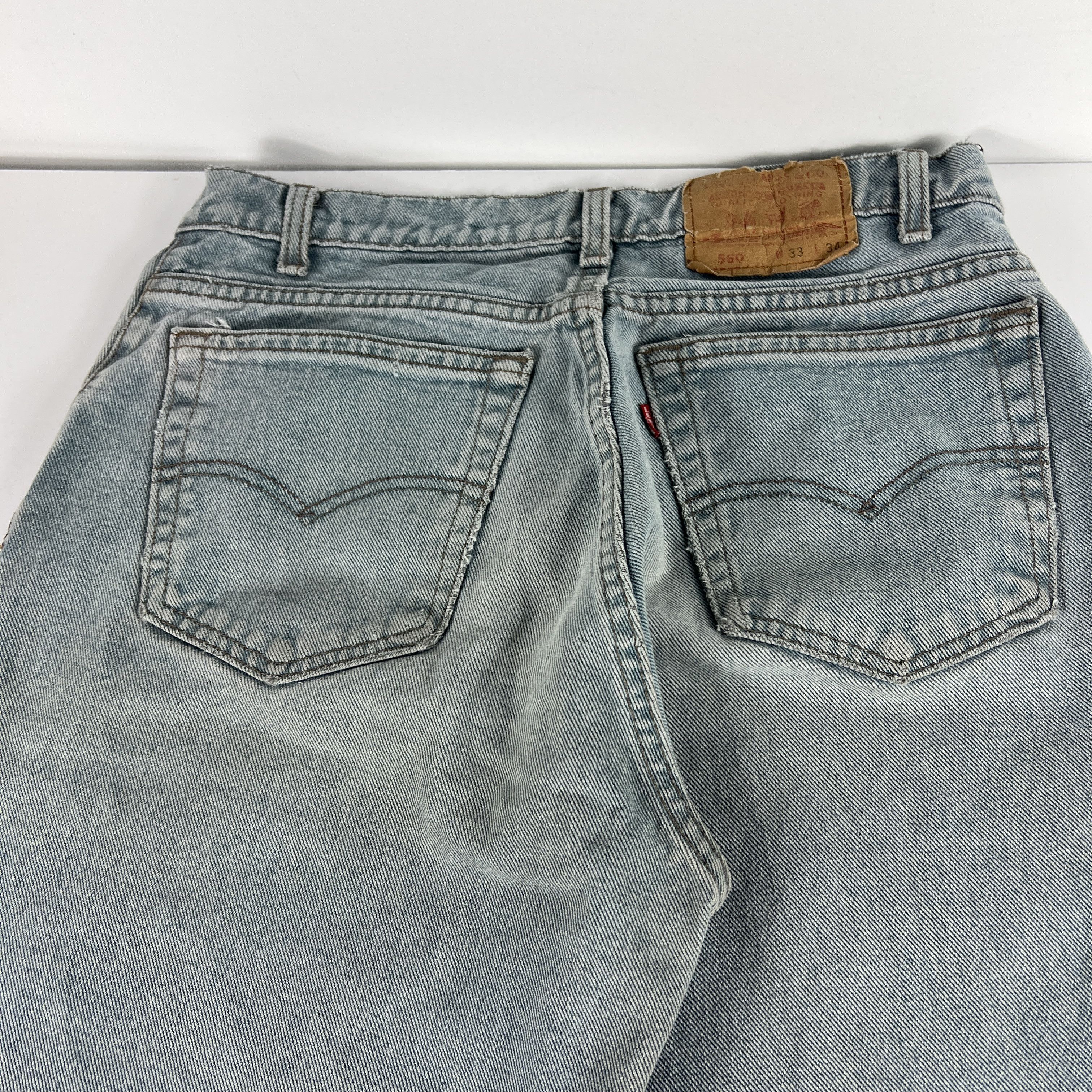 Levi's × Vintage VTG Levi's Jeans 560 Loose Fit Tapered Green Faded Denim Size US 33 - 10 Thumbnail