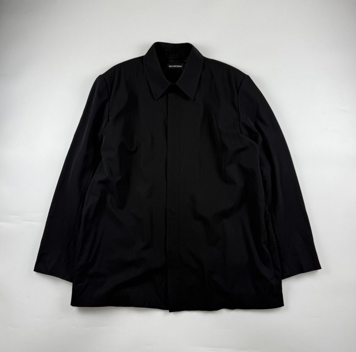 Balenciaga Balenciaga Oversized Shirt Jacket with Shoulder Pad Size US S / EU 44-46 / 1 - 1 Thumbnail