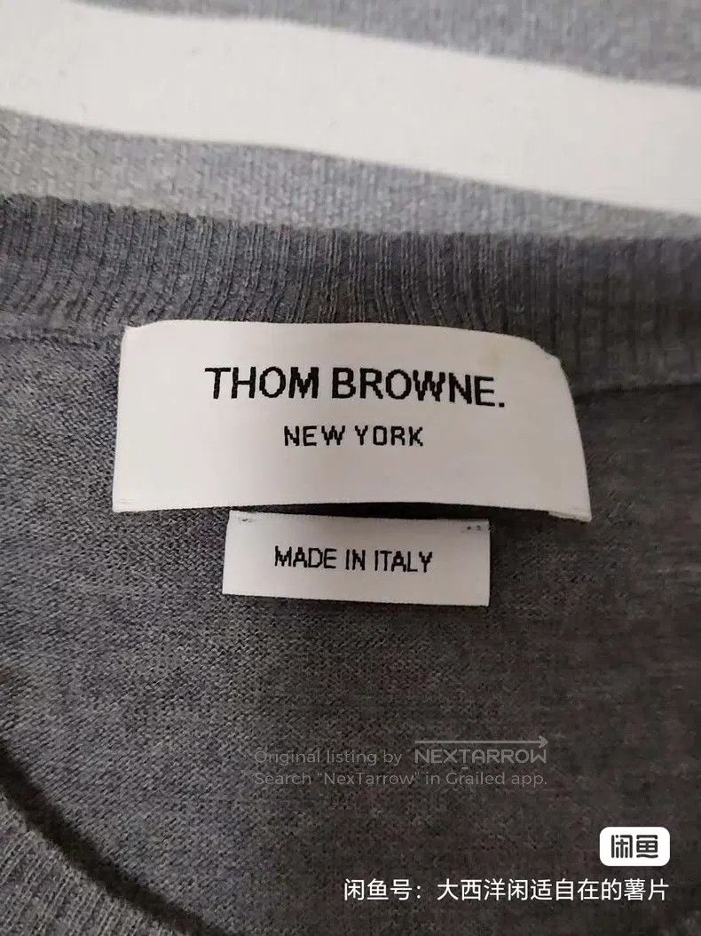 Thom Browne Thom Browne Gray Wool Knit Sweater Size US XL / EU 56 / 4 - 2 Thumbnail