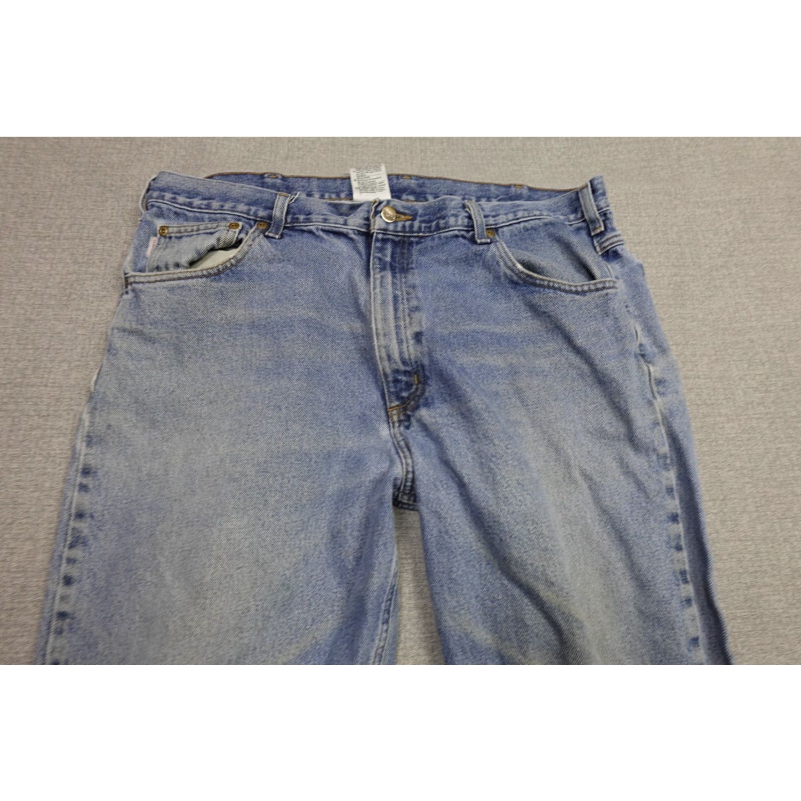 Carhartt Carhartt Jeans Mens 40x30 Blue Relaxed Fit Regular Fit Light Wash Denim Straight 5-Pocket USA B17 DST Men’s Jeans Size US 40 / EU 56 - 2 Thumbnail
