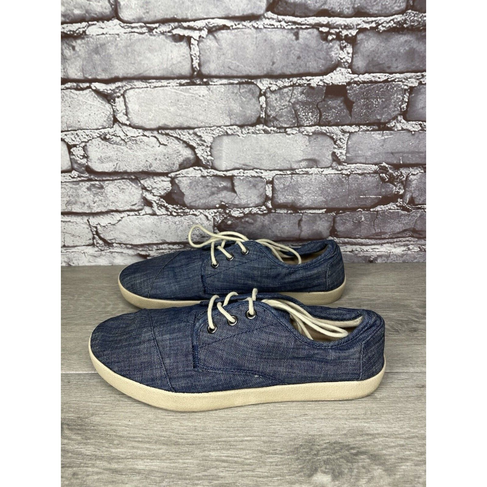 Toms Toms Denim Blue Canvas Lace Up Comfort Casual Sneakers Shoes Size US 9 / EU 42 - 20 Thumbnail