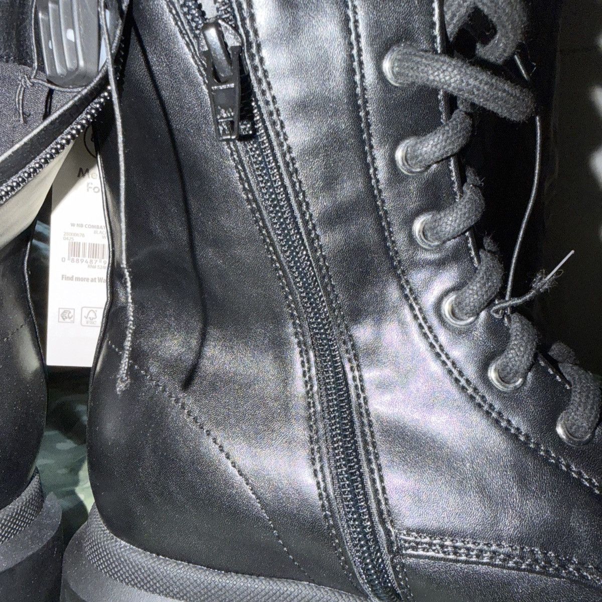 Other Tall Goth Zip Up Faux Leather Platform Boots Size US 7 / IT 37 - 1 Thumbnail