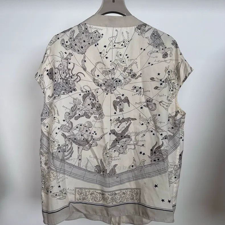 Hermes Hermes white vintage sleeveless silk top Size XS / US 0-2 / IT 36-38 - 2 Thumbnail