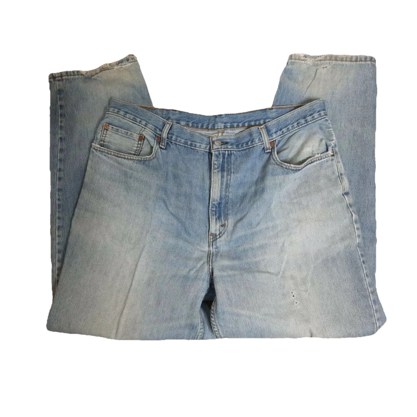 Levi's VINTAGE Levi's 560 Comfort Fit Jeans Men Denim 39x31 Blue Brown Distressed Relaxed Jeans Mens Regular Inseam 31 560 Series Size US 39 - 7 Thumbnail