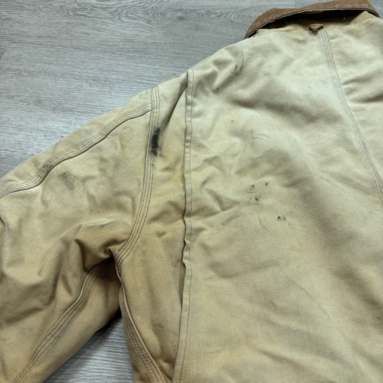 Carhartt × Vintage VTG Carhartt C03 BRN Quilt Lined Duck Canvas Chore Jacket 48 Size US XL / EU 56 / 4 - 15 Thumbnail