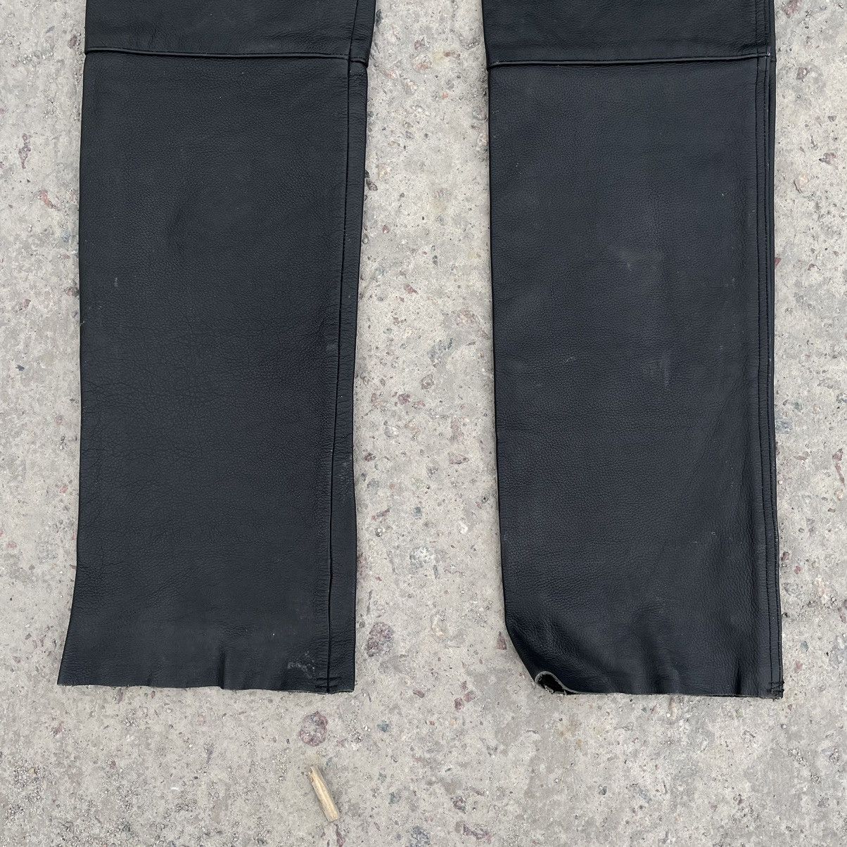 Vintage Vintage Moto Jeans Leather Cropped 48 Pants Y2K 90s USA Size US 31 - 8 Thumbnail