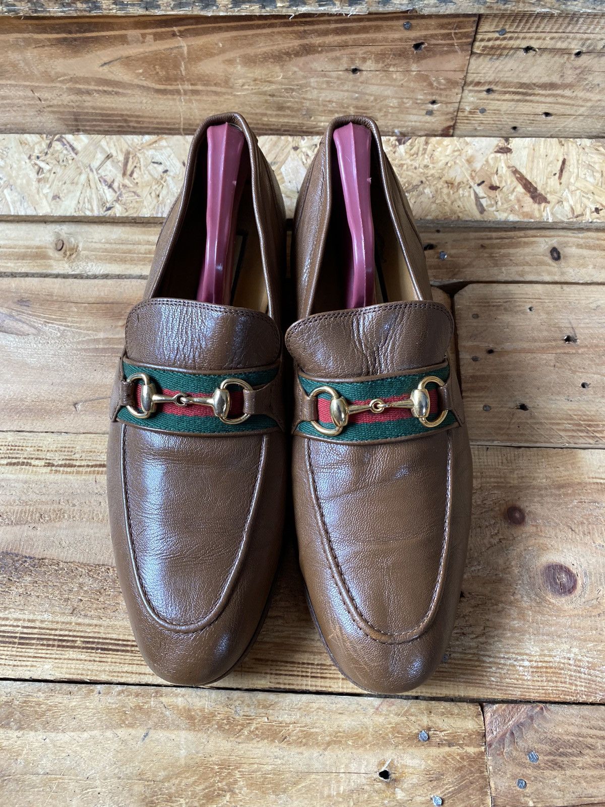 Gucci Gucci horsebit bixton 3 stripe leather loafers sz uk 7.5 Size US 8.5 / EU 41-42 - 12 Thumbnail