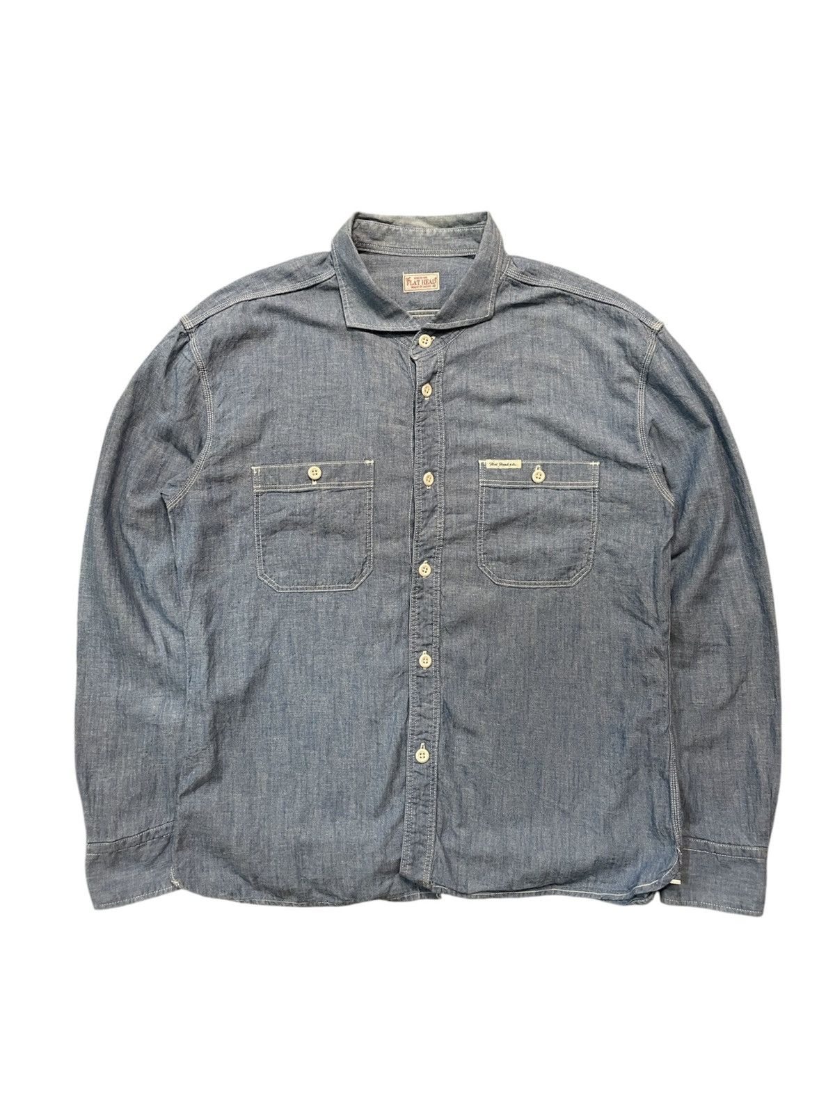 The Flat Head The Flat Head Japan Denime Selvedge Button Up Shirt Size US M / EU 48-50 / 2 - 1 Thumbnail
